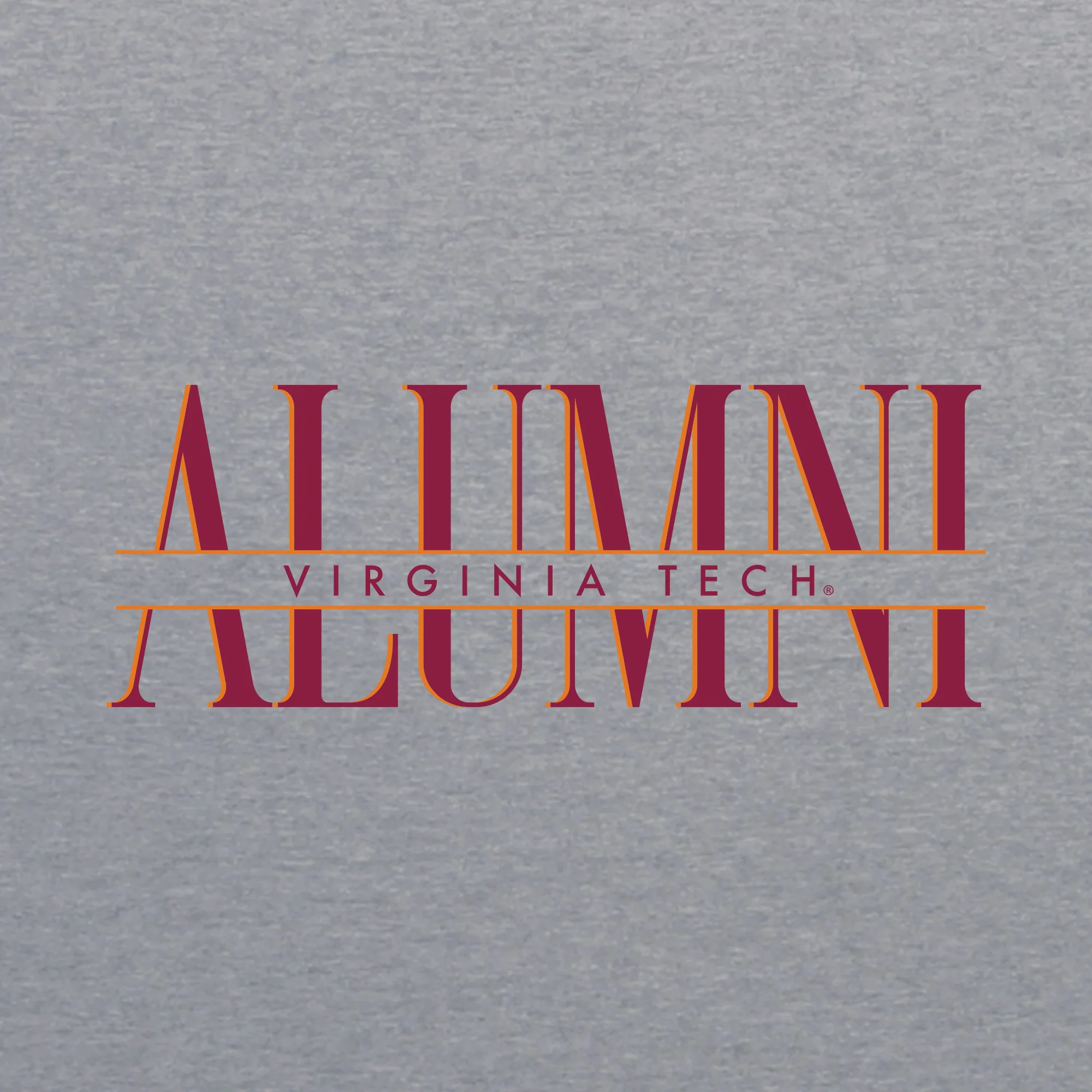 Virginia Tech Classic Alumni Triblend T-Shirt - Athletic Grey - Image 2