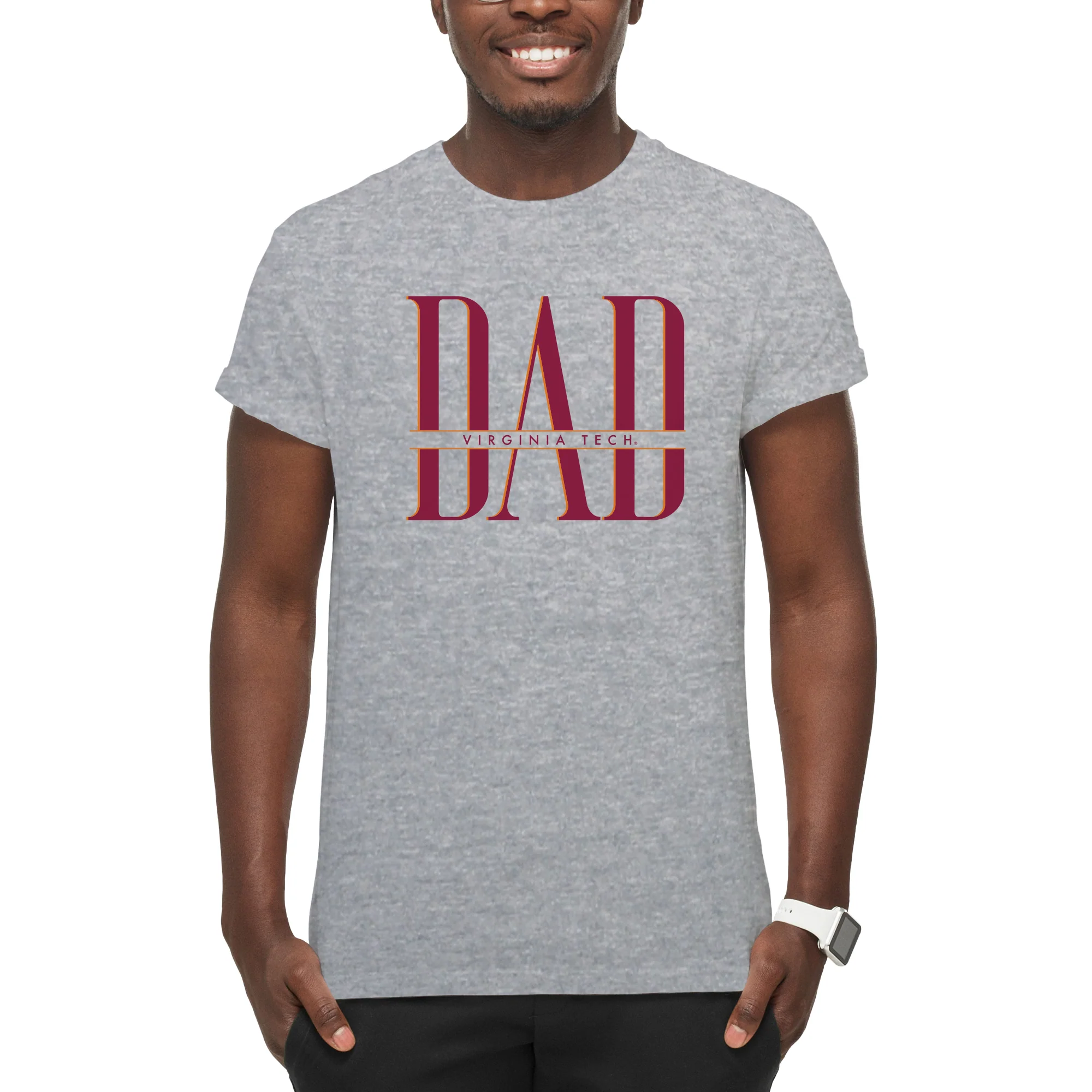 Virginia Tech Classic Dad T-Shirt - Sport Grey - Image 4