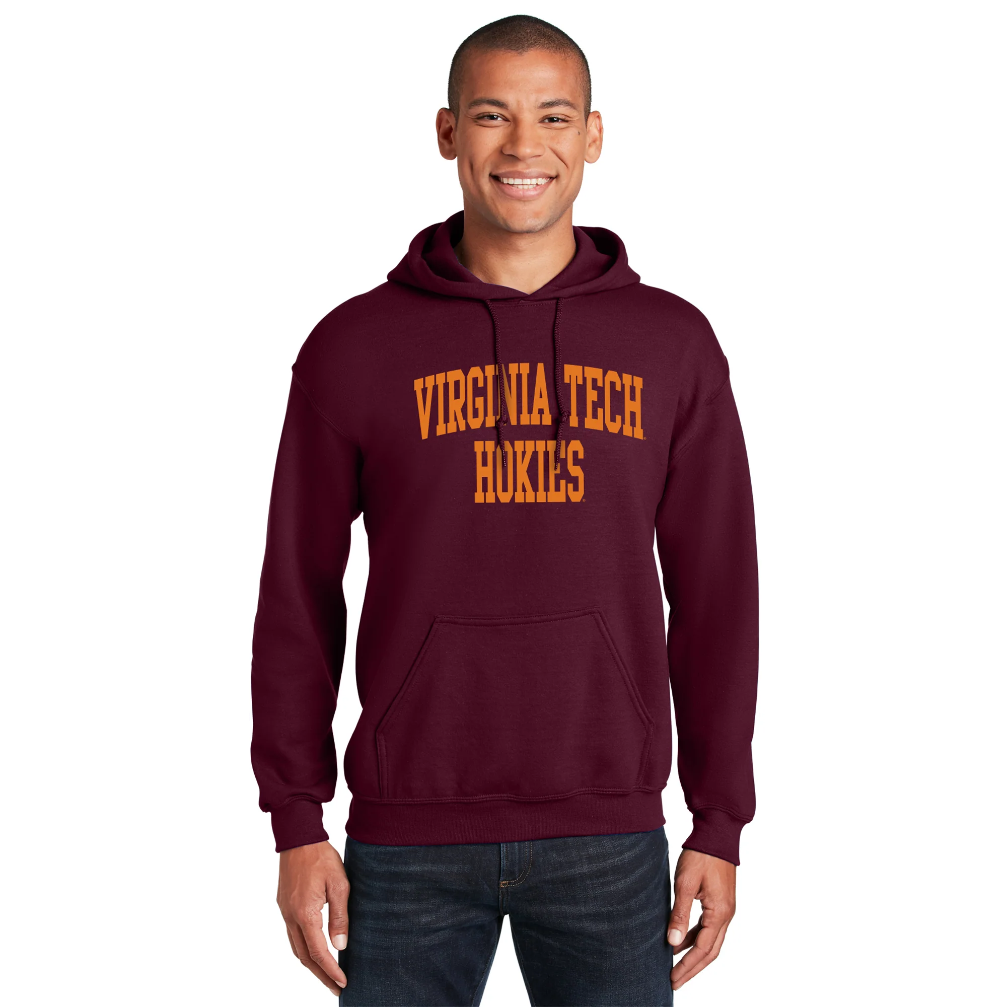 Virginia Tech Front Back Print Hoodie - Maroon - Image 3