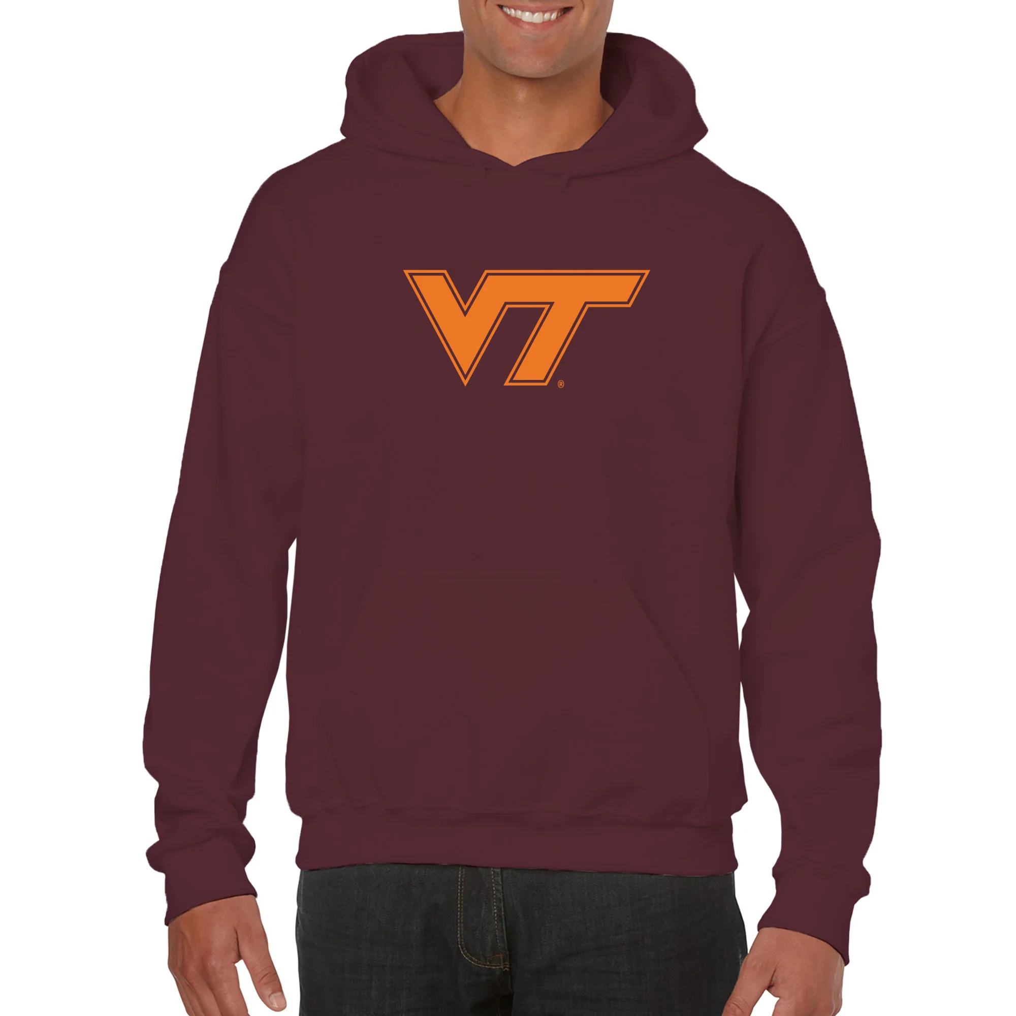 Virginia Tech Primary Logo Hoodie - Maroon - Image 3