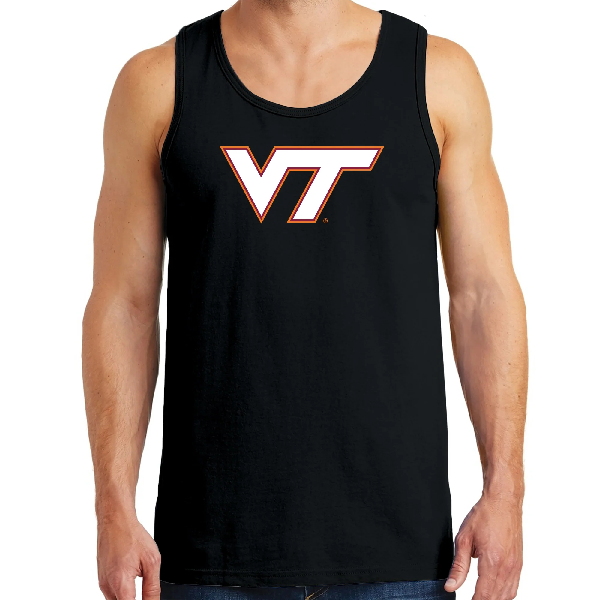 Virginia Tech Primary Logo Tank Top - Black - Image 3