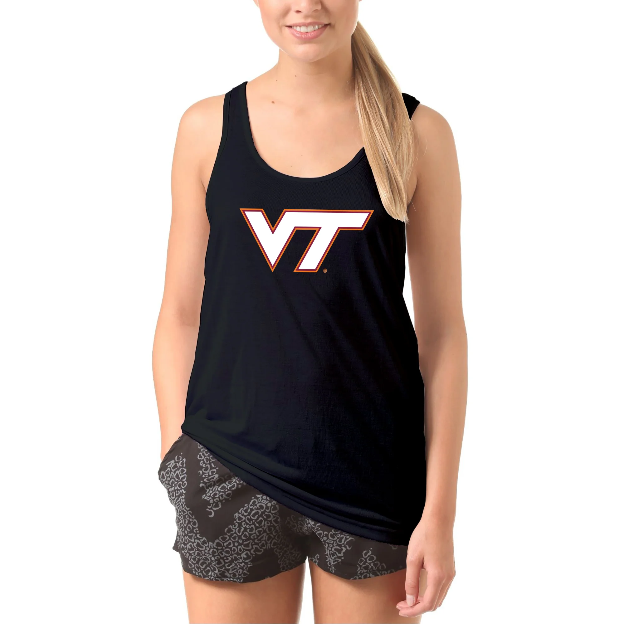 Virginia Tech Primary Logo Tank Top - Black - Image 4