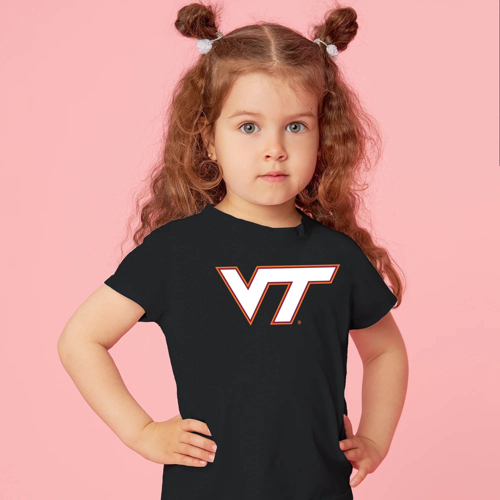 Virginia Tech Primary Logo Toddler T-Shirt - Black - Image 4