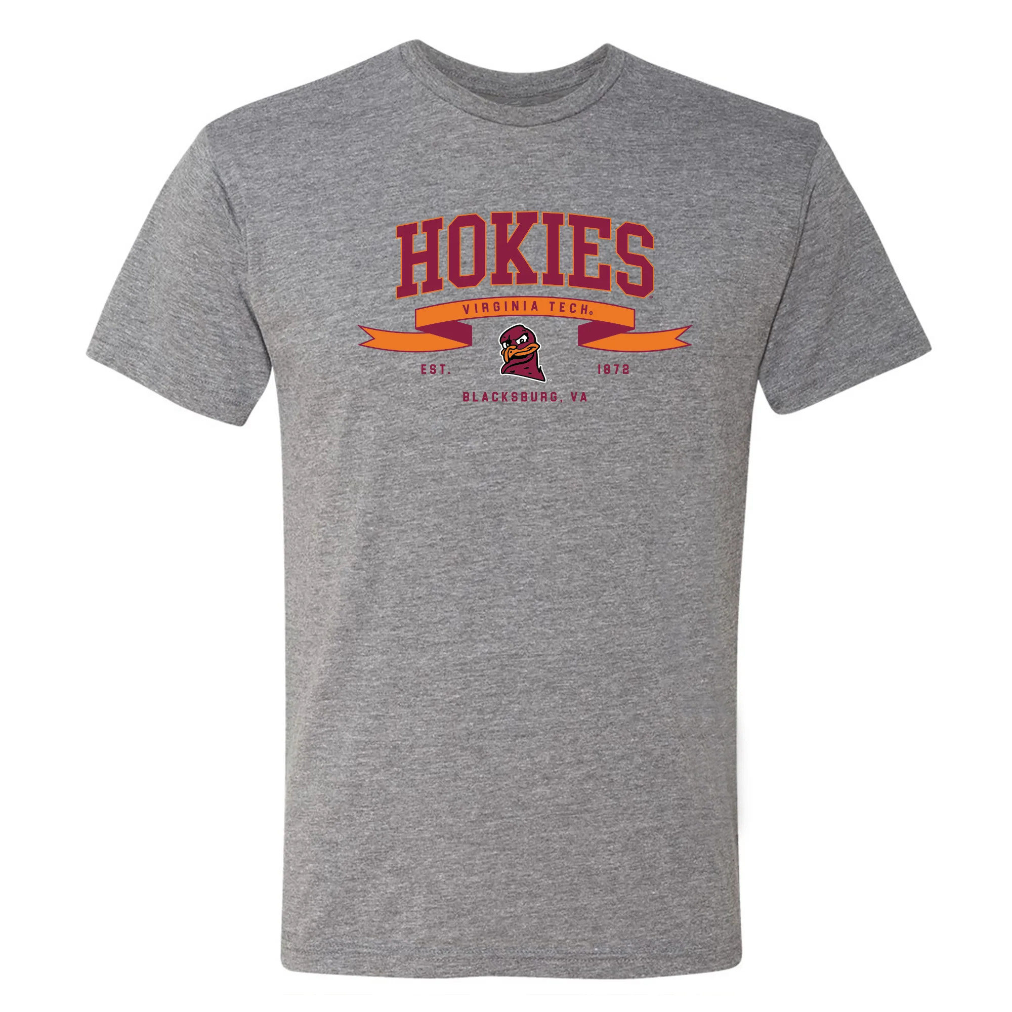 Virginia Tech Ribbon Flight NLA Triblend T-Shirt - Premium Heather