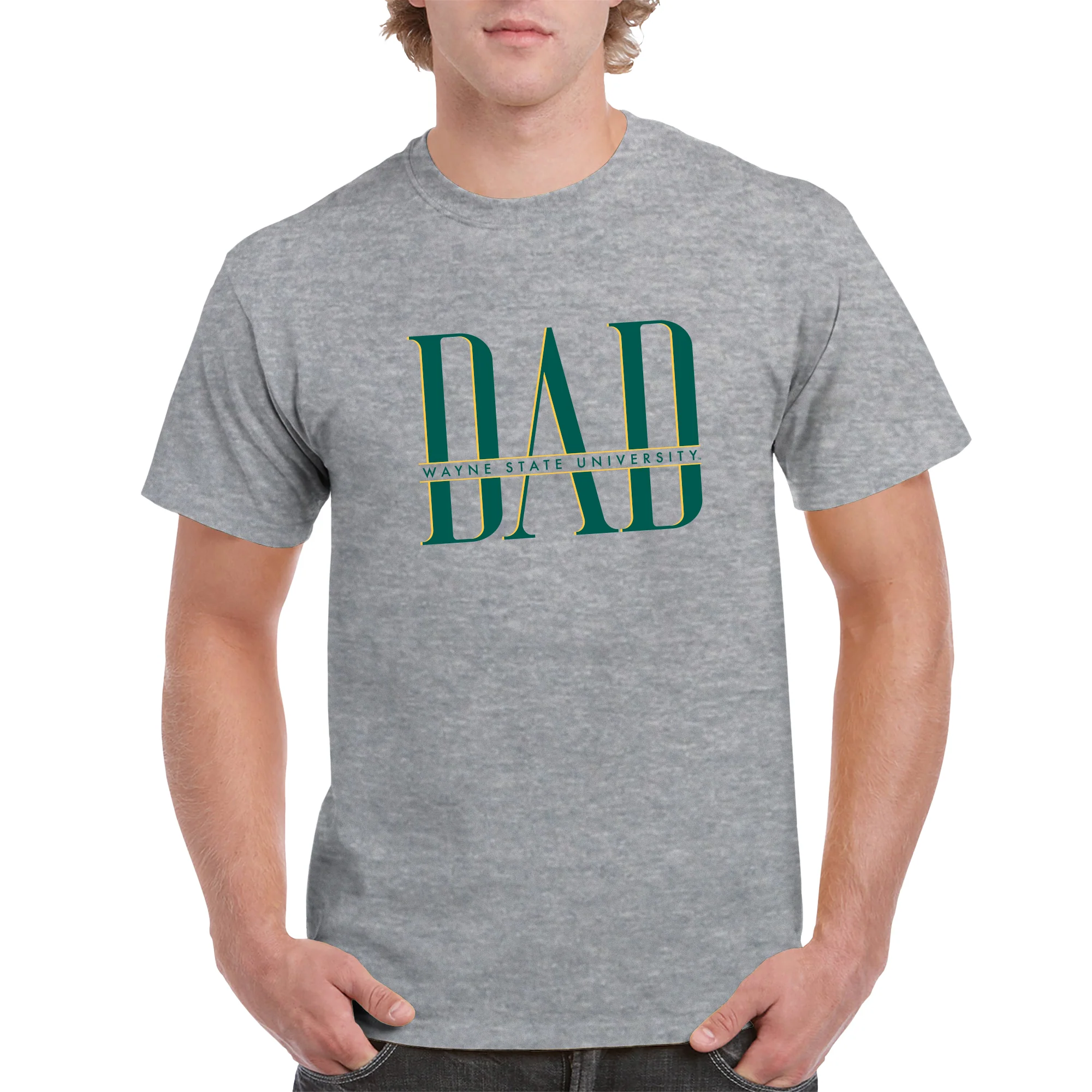 Wayne State Classic Dad T-Shirt - Sport Grey - Image 3