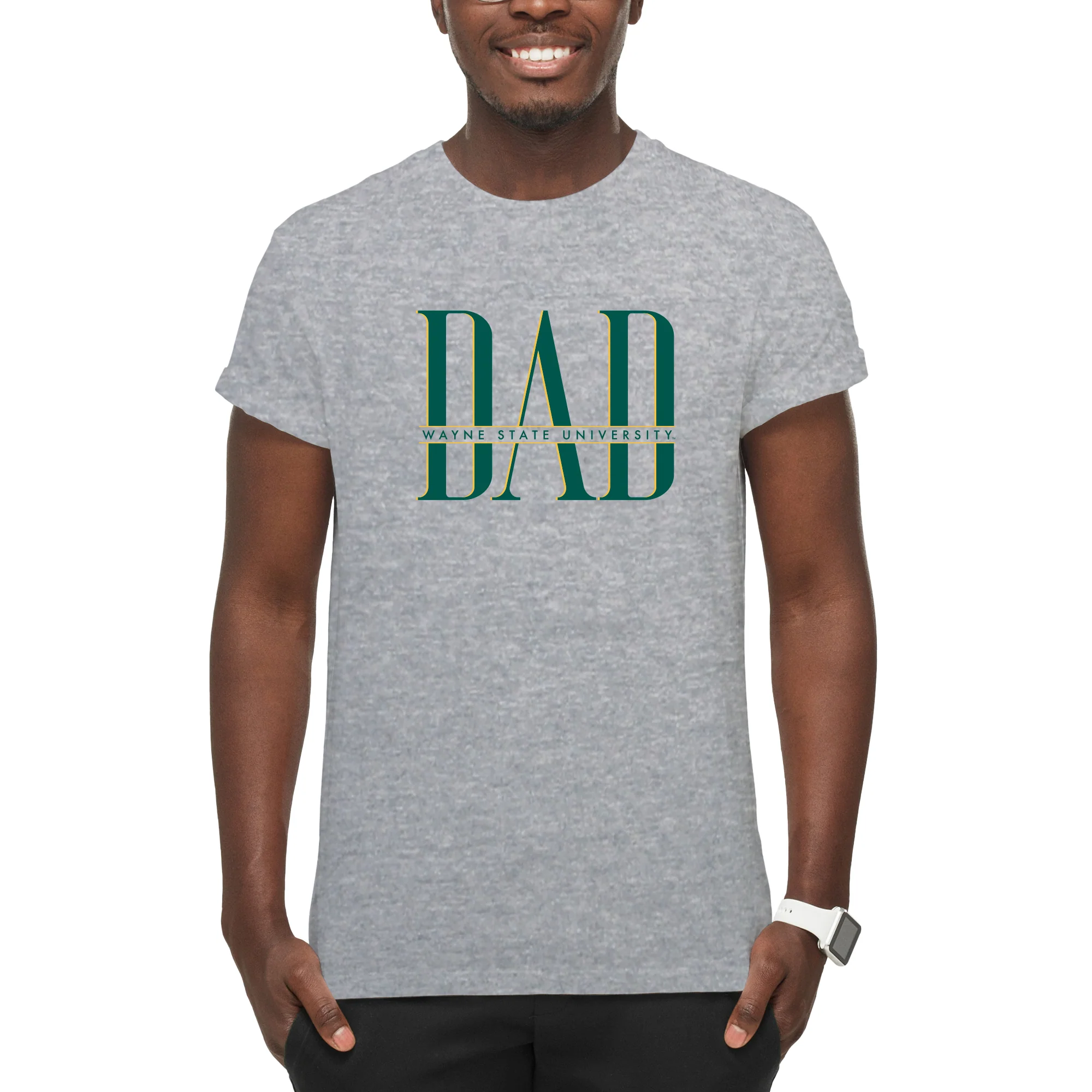 Wayne State Classic Dad T-Shirt - Sport Grey - Image 4