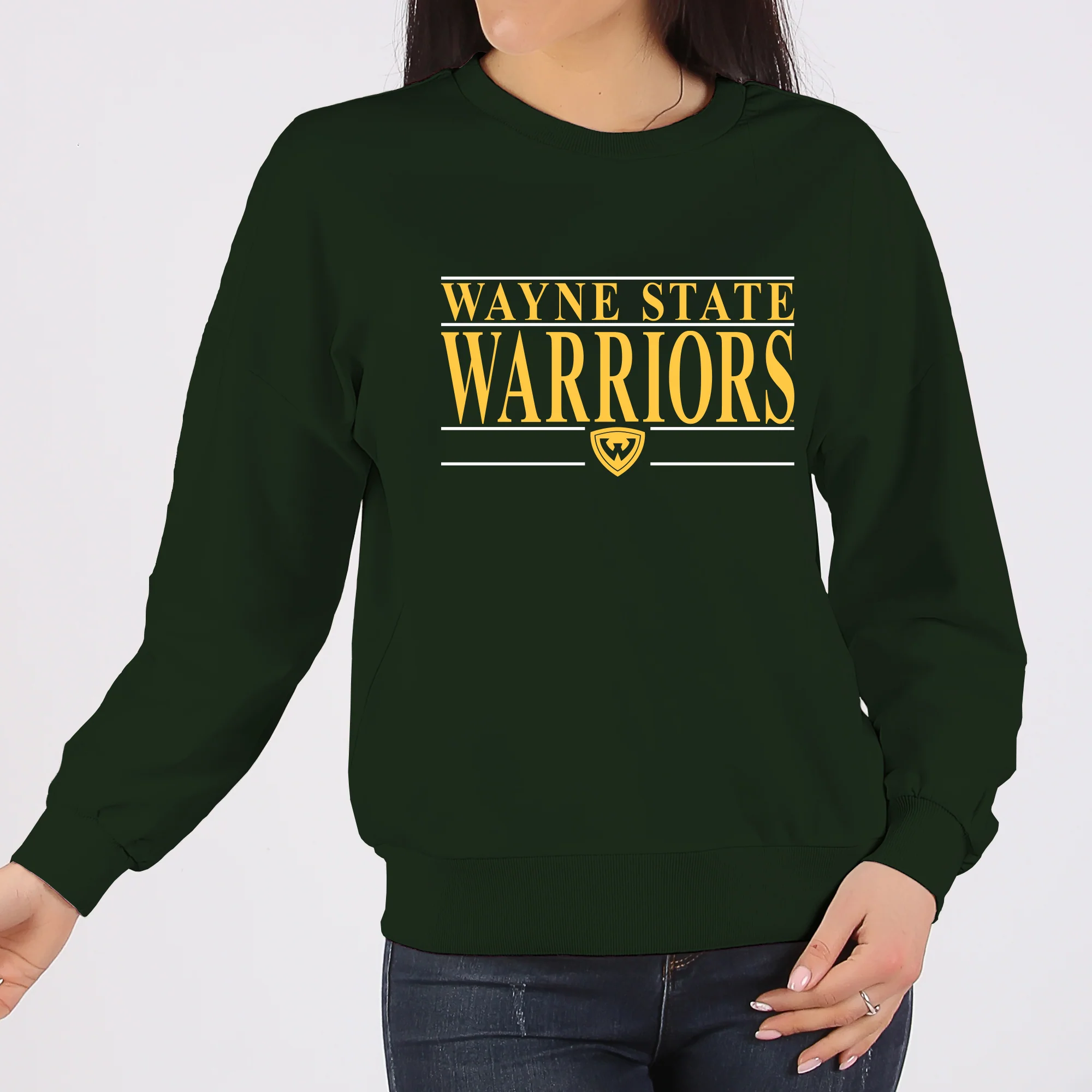 Wayne State Headline Crewneck - Forest - Image 4