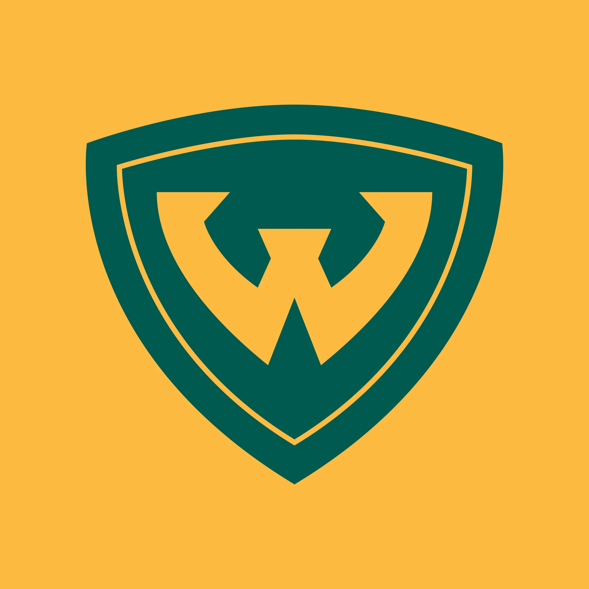 Wayne State University Warriors Primary Logo Womens Short Sleeve T Shirt - Gold - Image 2