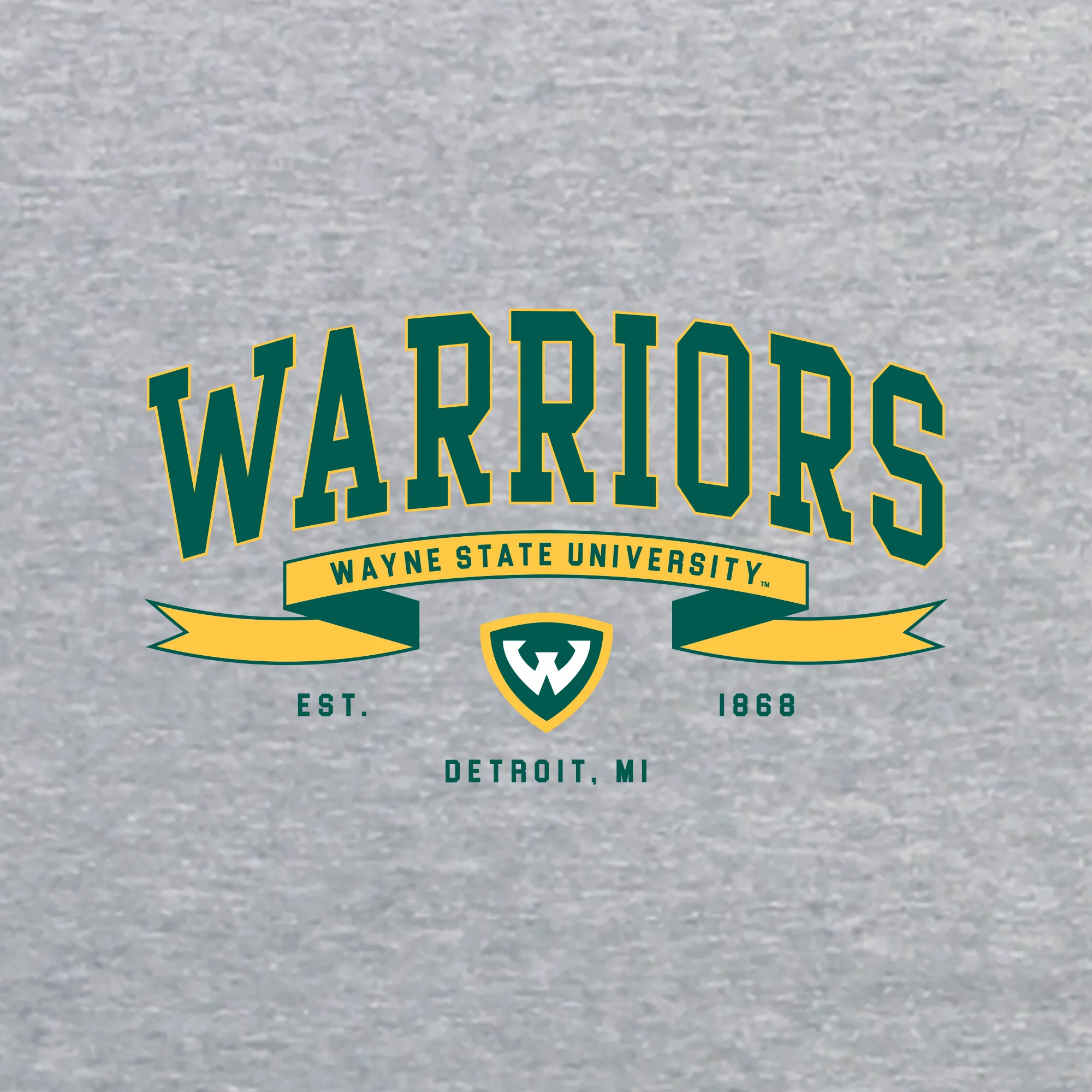 Wayne State Ribbon Flight JA BTB Crewneck - Oxford - Image 2