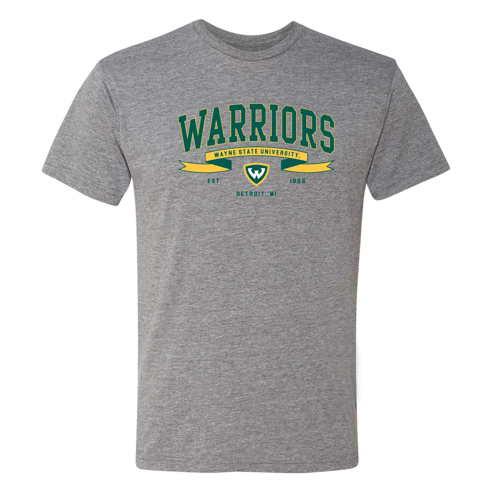Wayne State Ribbon Flight NLA Triblend T-Shirt - Premium Heather
