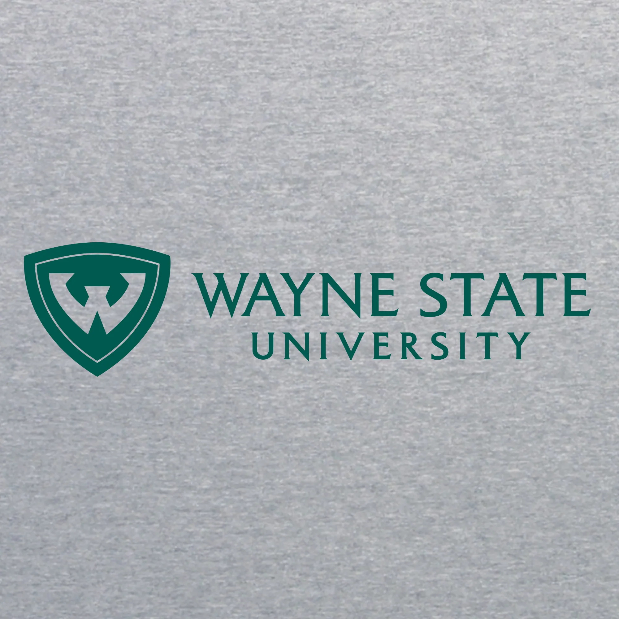 Wayne State University Warriors Institutional Logo Hoodie - Sport Grey - Image 2