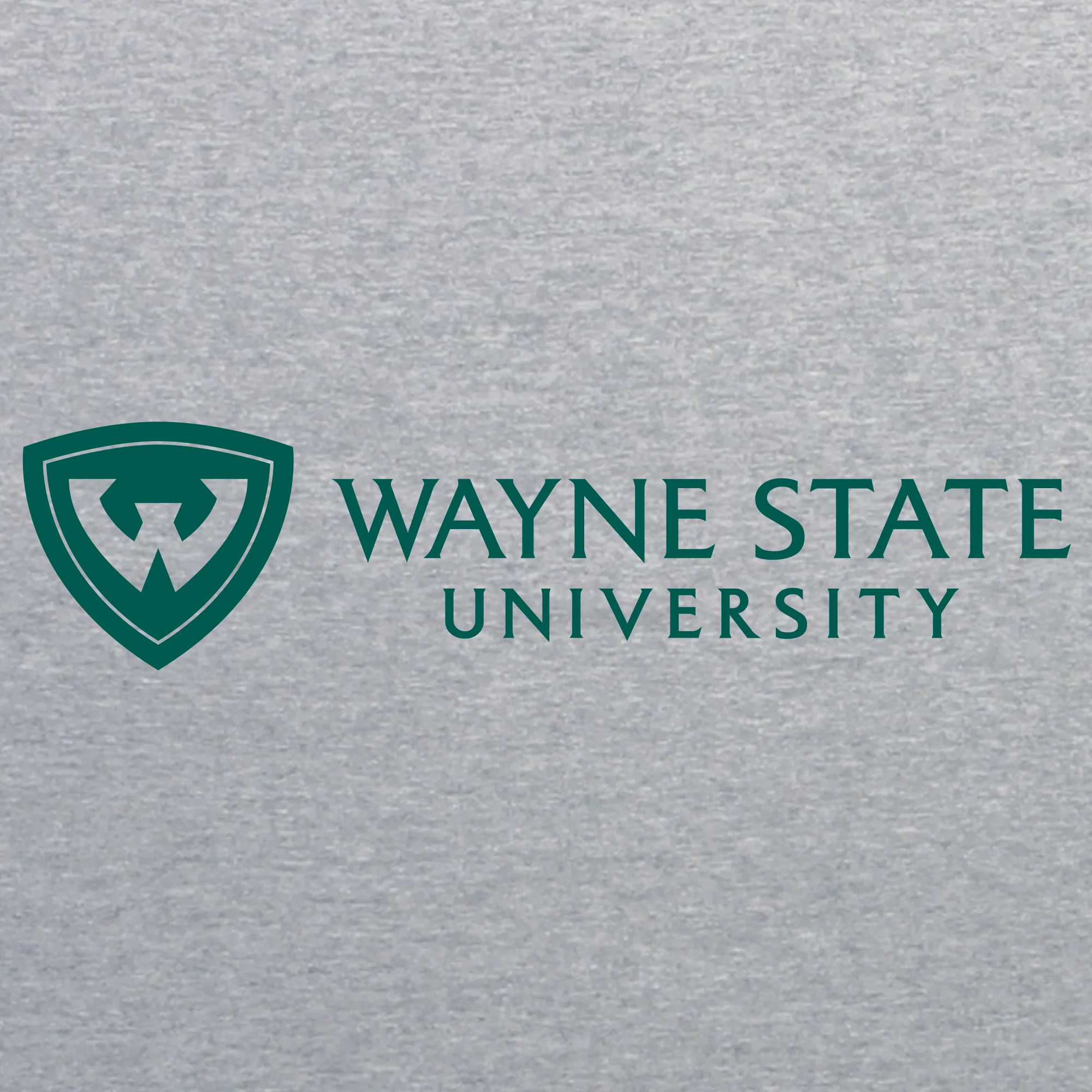 Wayne State University Warriors Institutional Logo Short Sleeve T Shirt - Sport Grey - Image 2