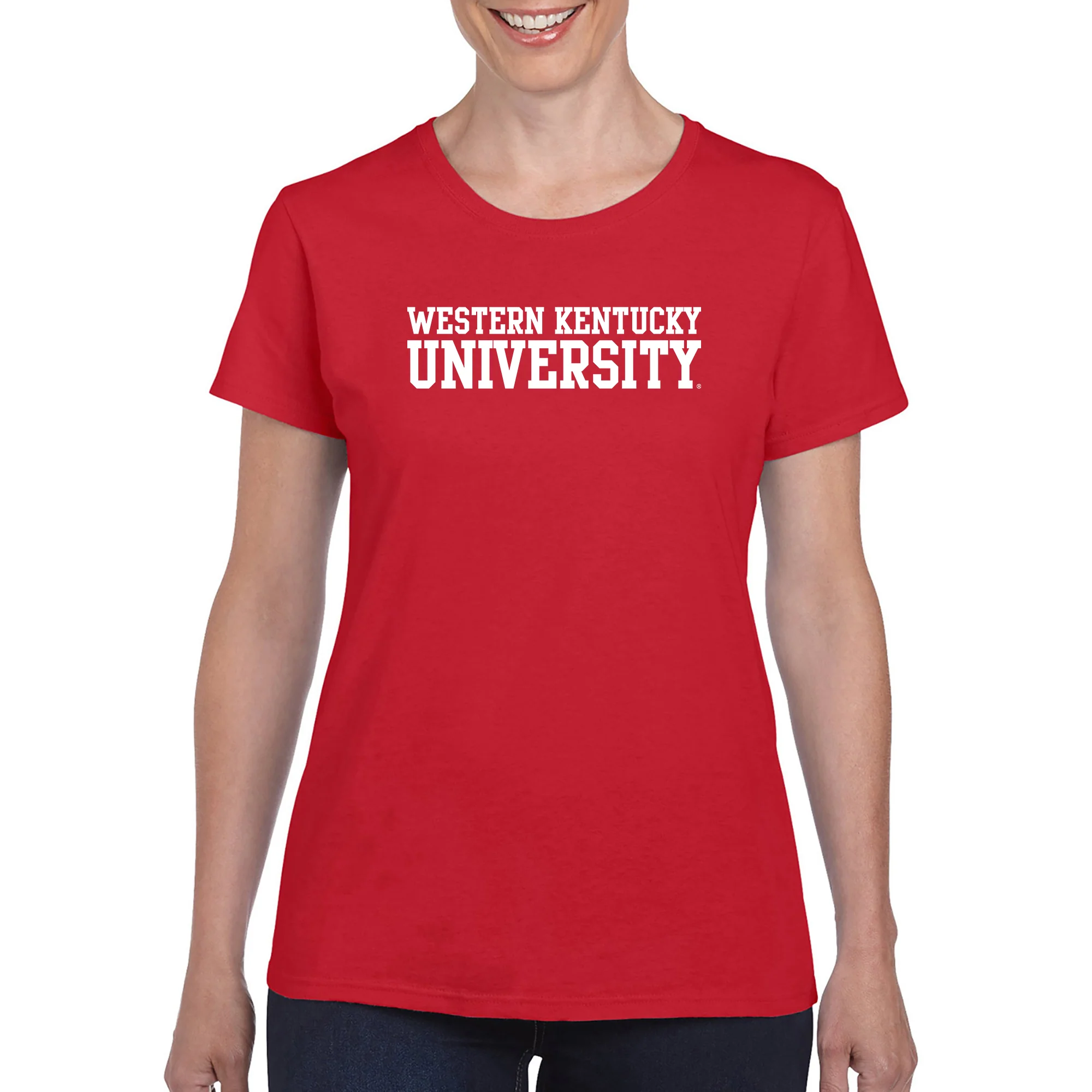 Western Kentucky Hilltoppers Basic Block Women's T-Shirt - Red - Image 3