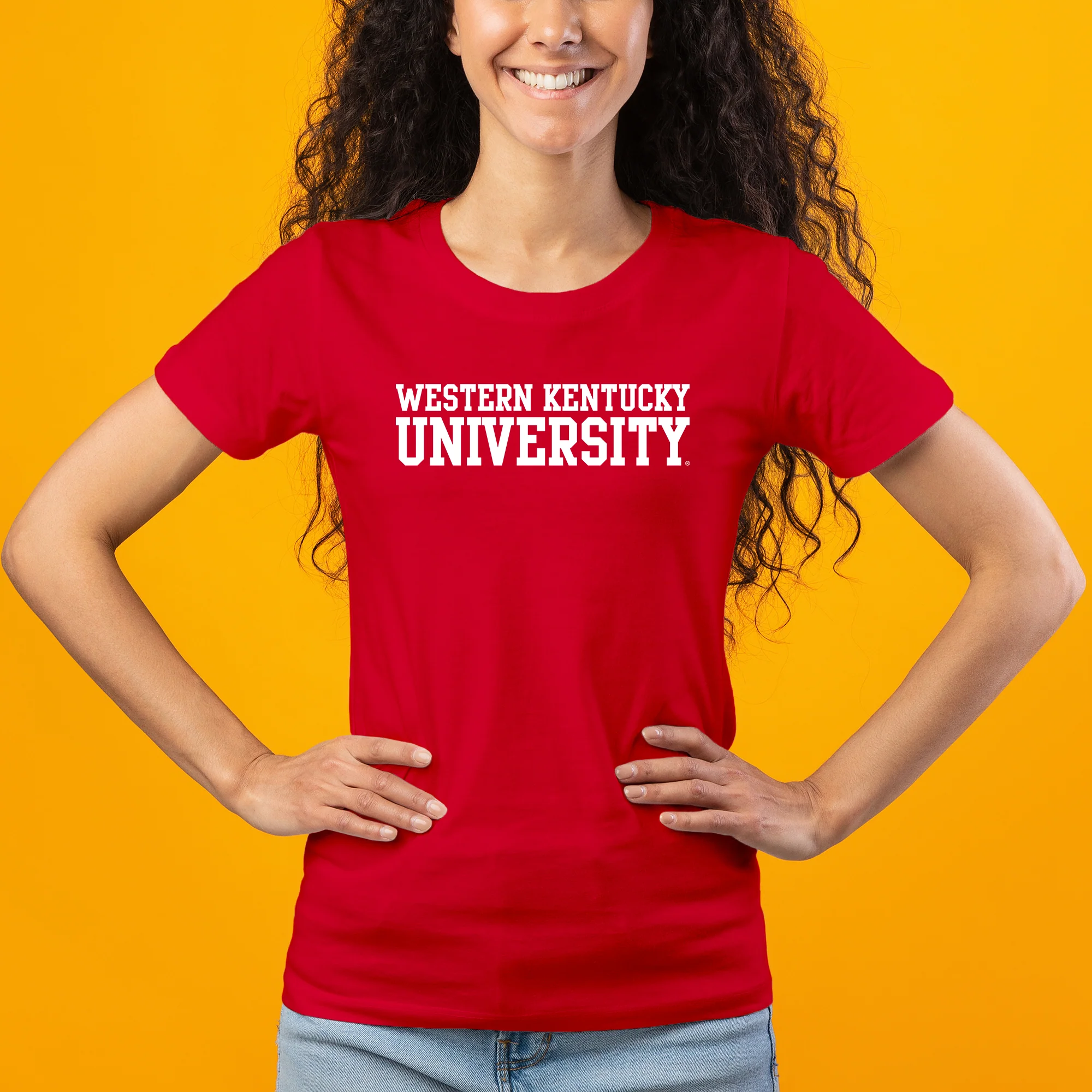 Western Kentucky Hilltoppers Basic Block Women's T-Shirt - Red - Image 4