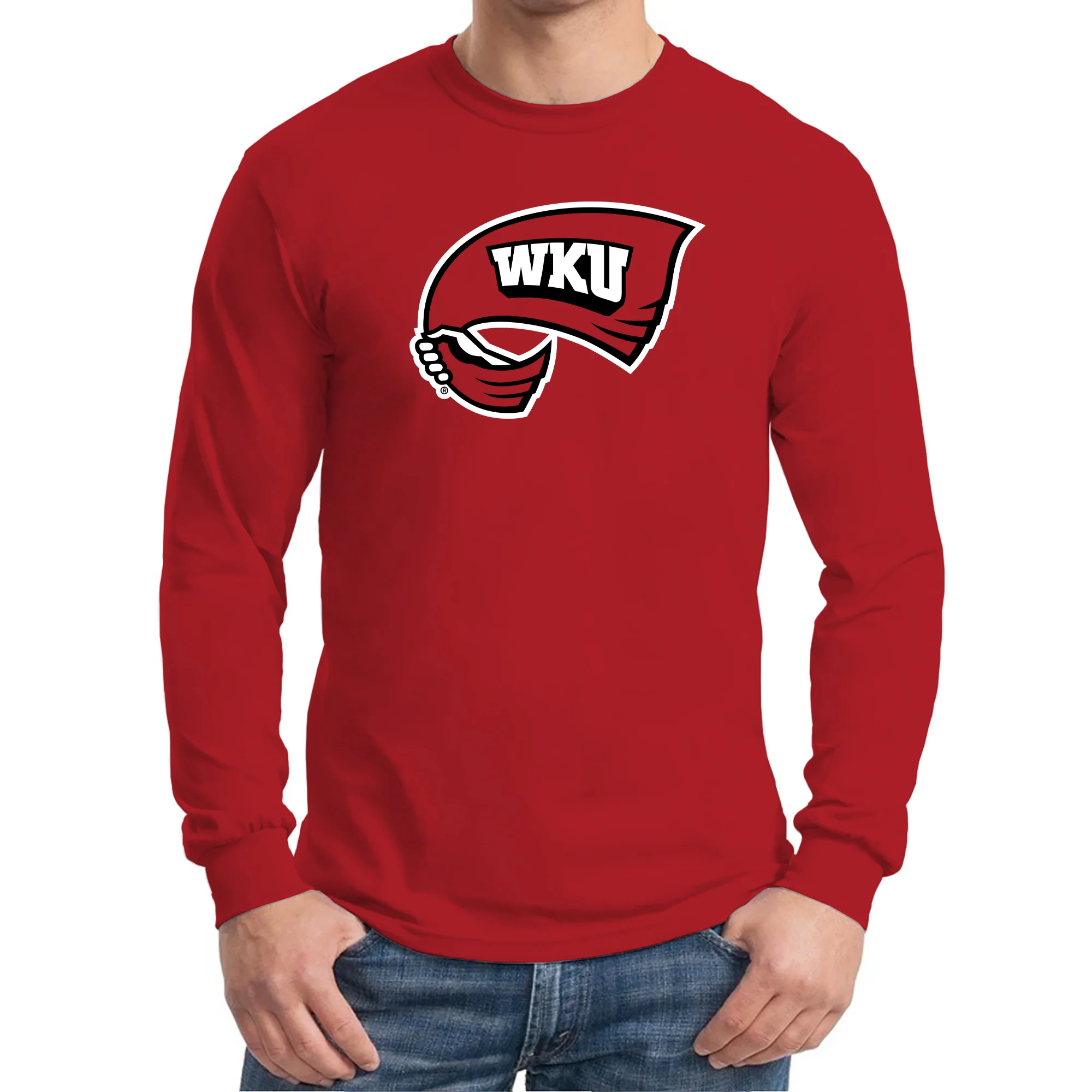 Western Kentucky Hilltoppers Primary Logo Long Sleeve T-Shirt - Image 6