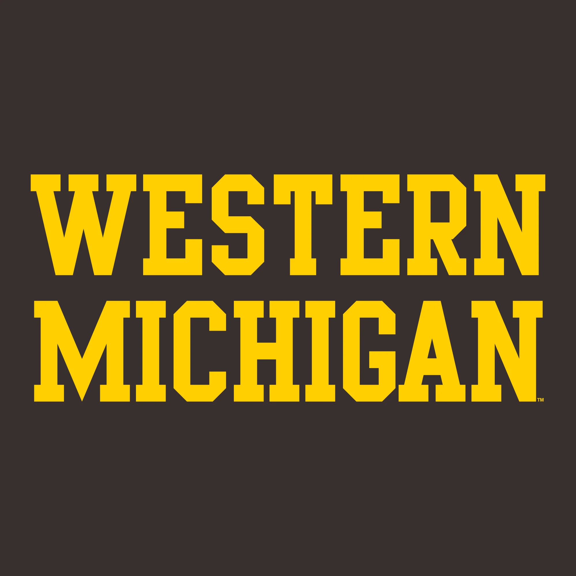 Western Michigan Basic LS Tee - Dk. Chocolate - Image 2