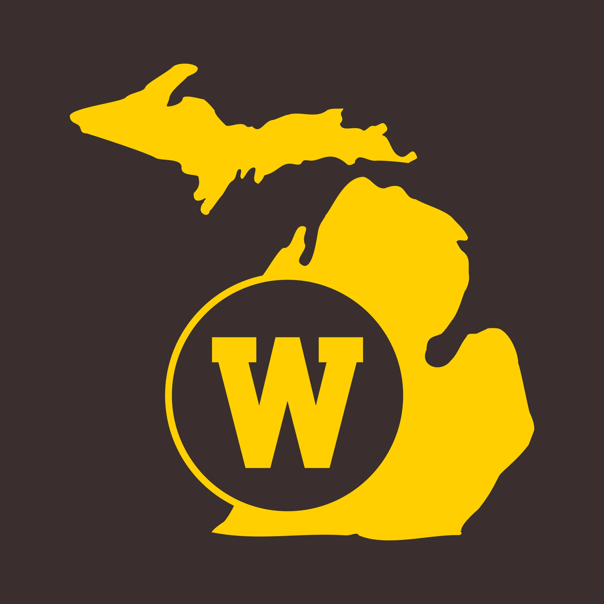 Western Michigan Front Back Print T-Shirt - Dark Chocolate - Image 3