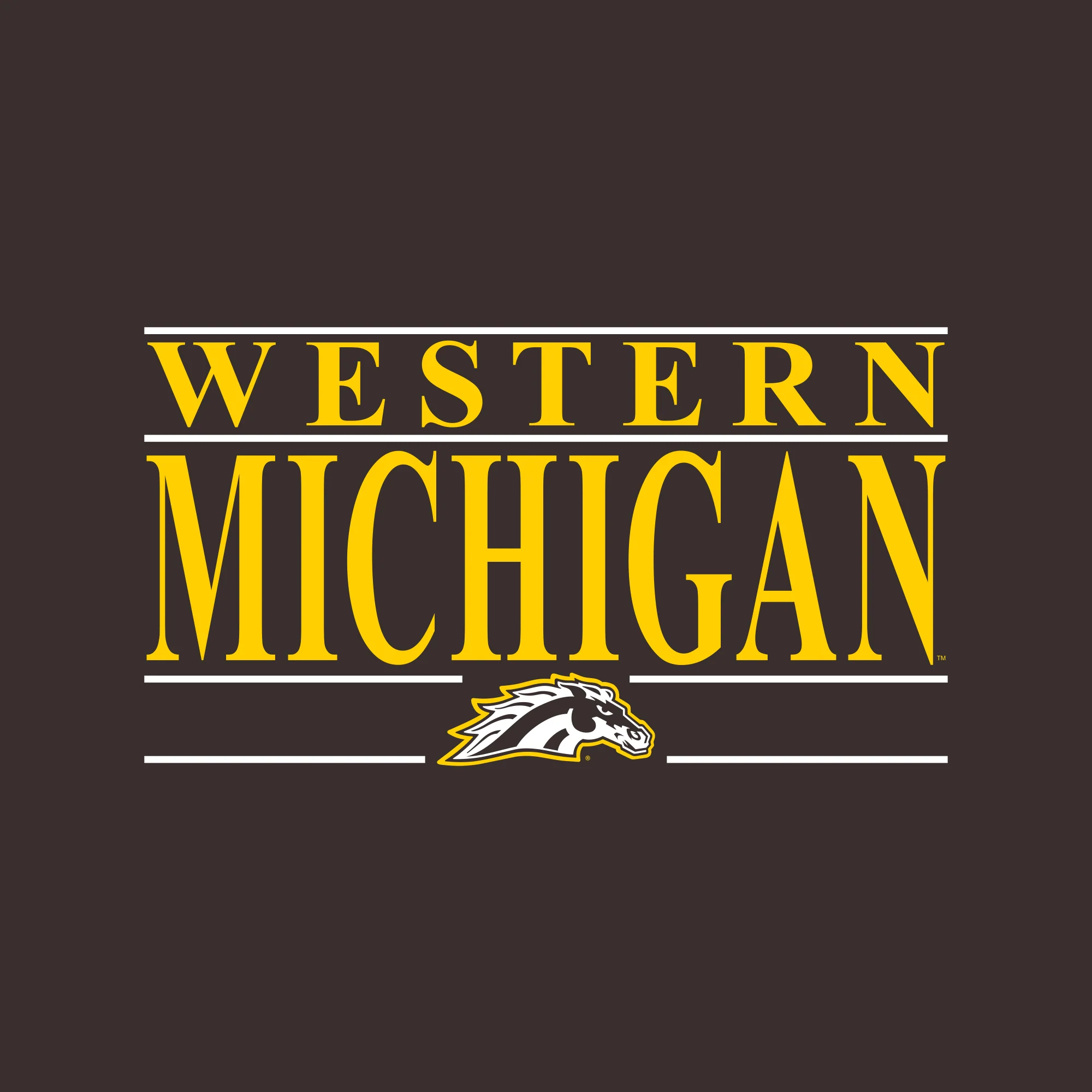 Western Michigan Headline Crewneck - Dark Chocolate - Image 2