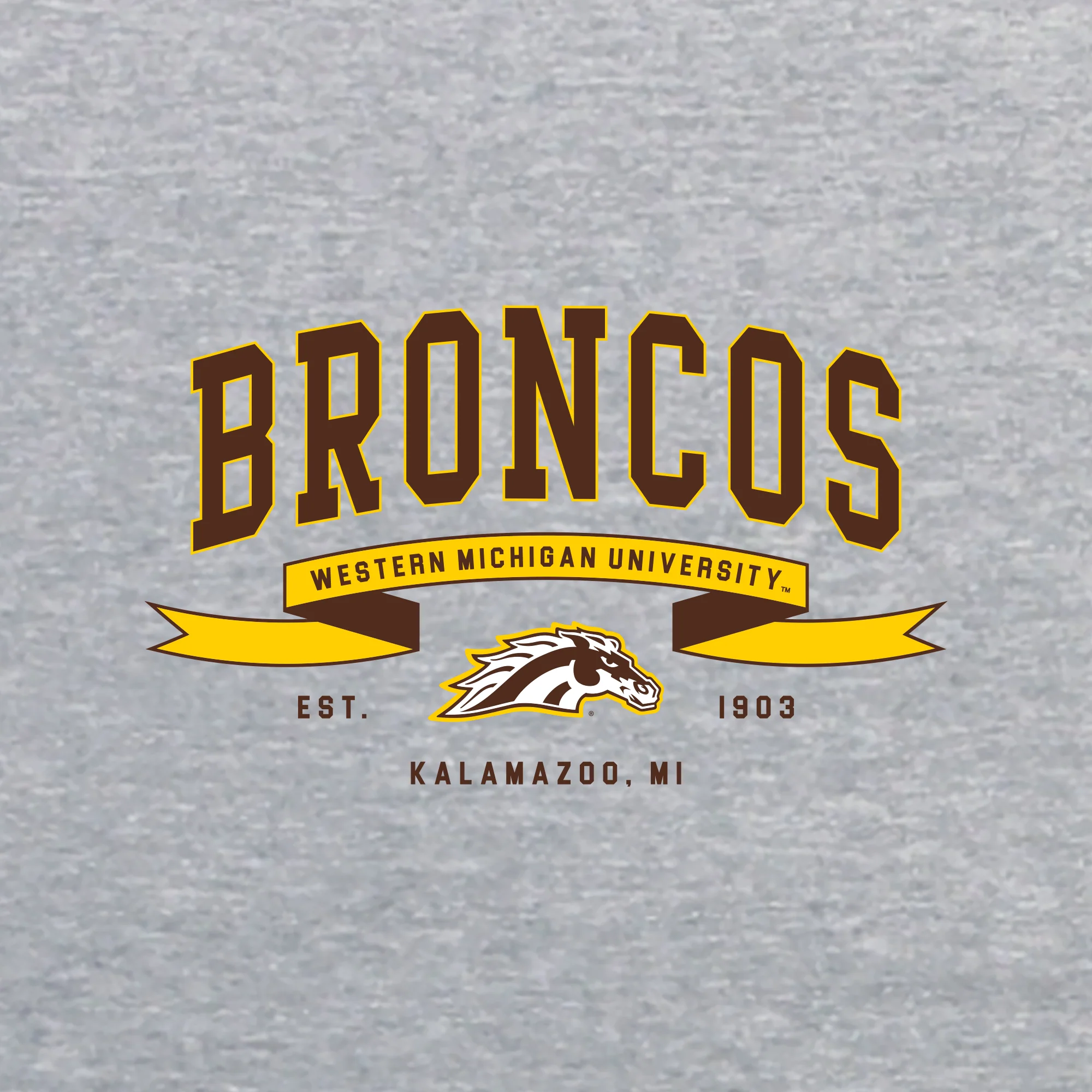 Western Michigan Ribbon Flight JA BTB Crewneck - Oxford - Image 2