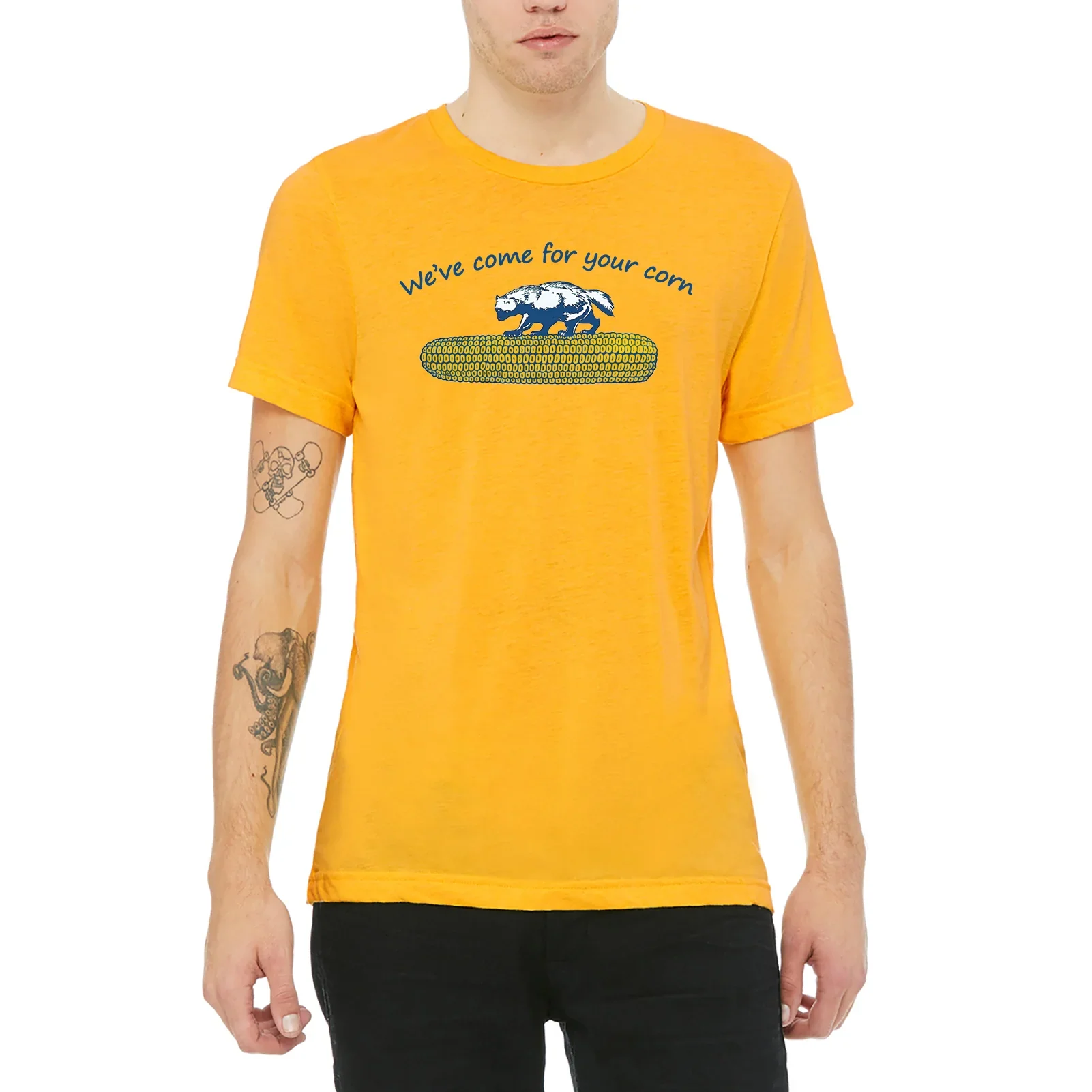 We've Come For Your Corn - Yellow Gold Triblend - Image 3