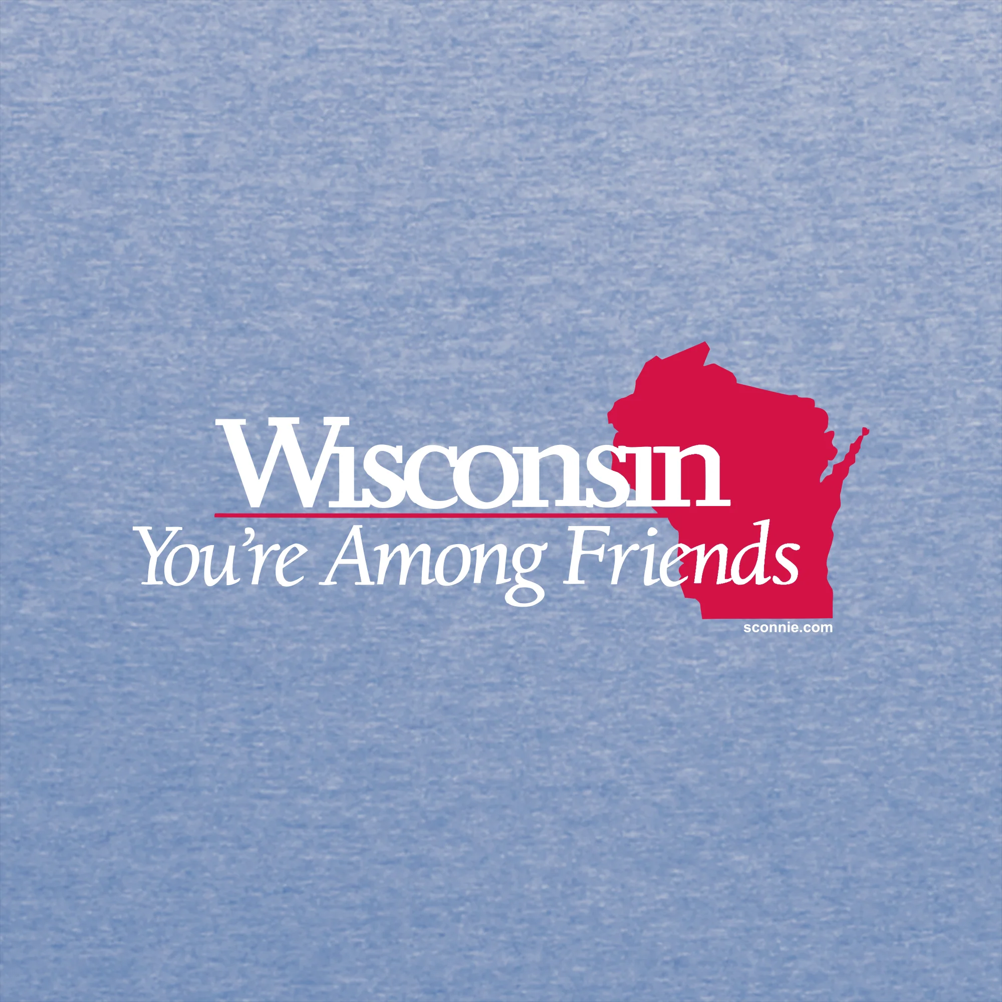 WI Among Friends Triblend T-Shirt - Blue Triblend - Image 2