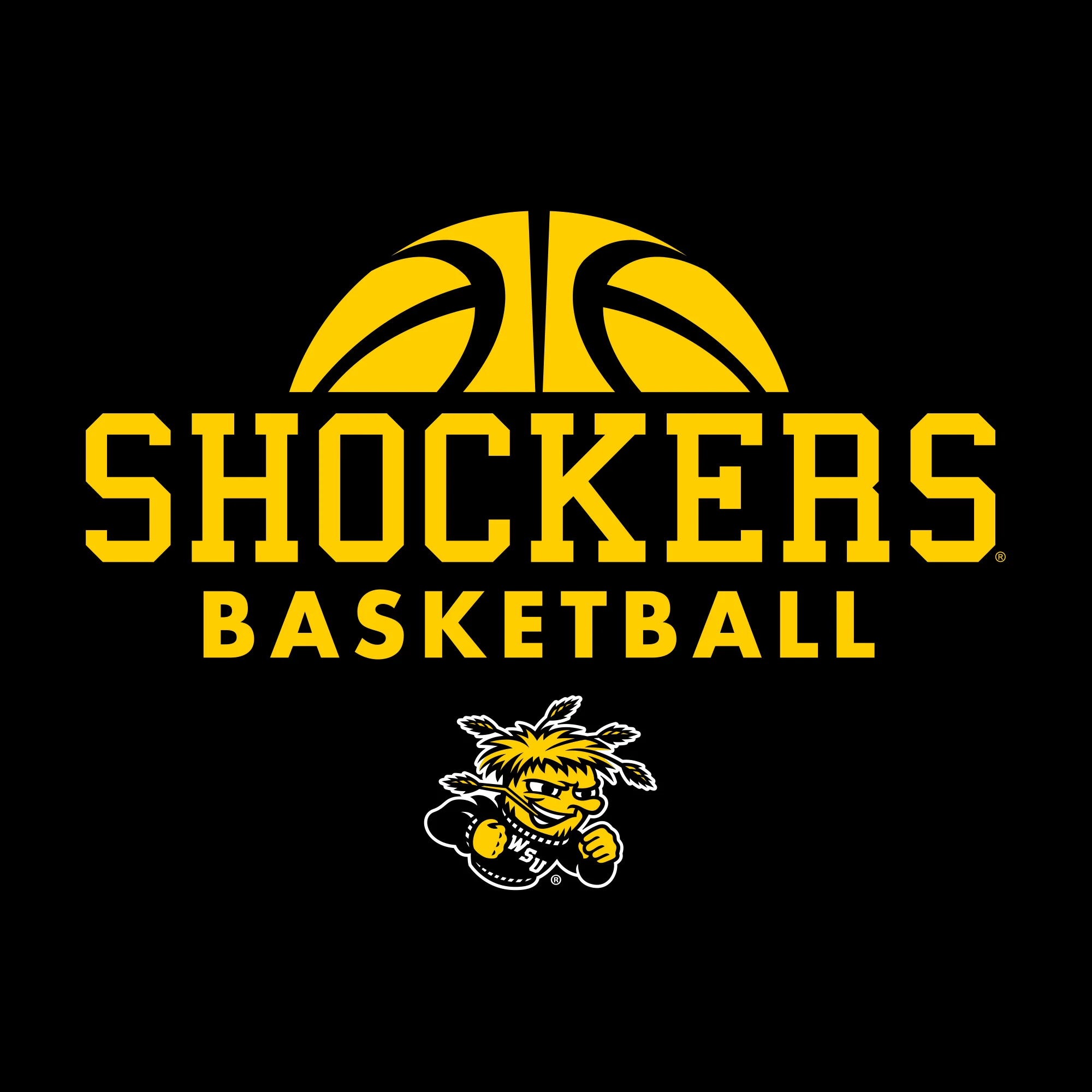 Wichita State University Shockers Basketball Hype Short Sleeve T Shirt - Black - Image 2