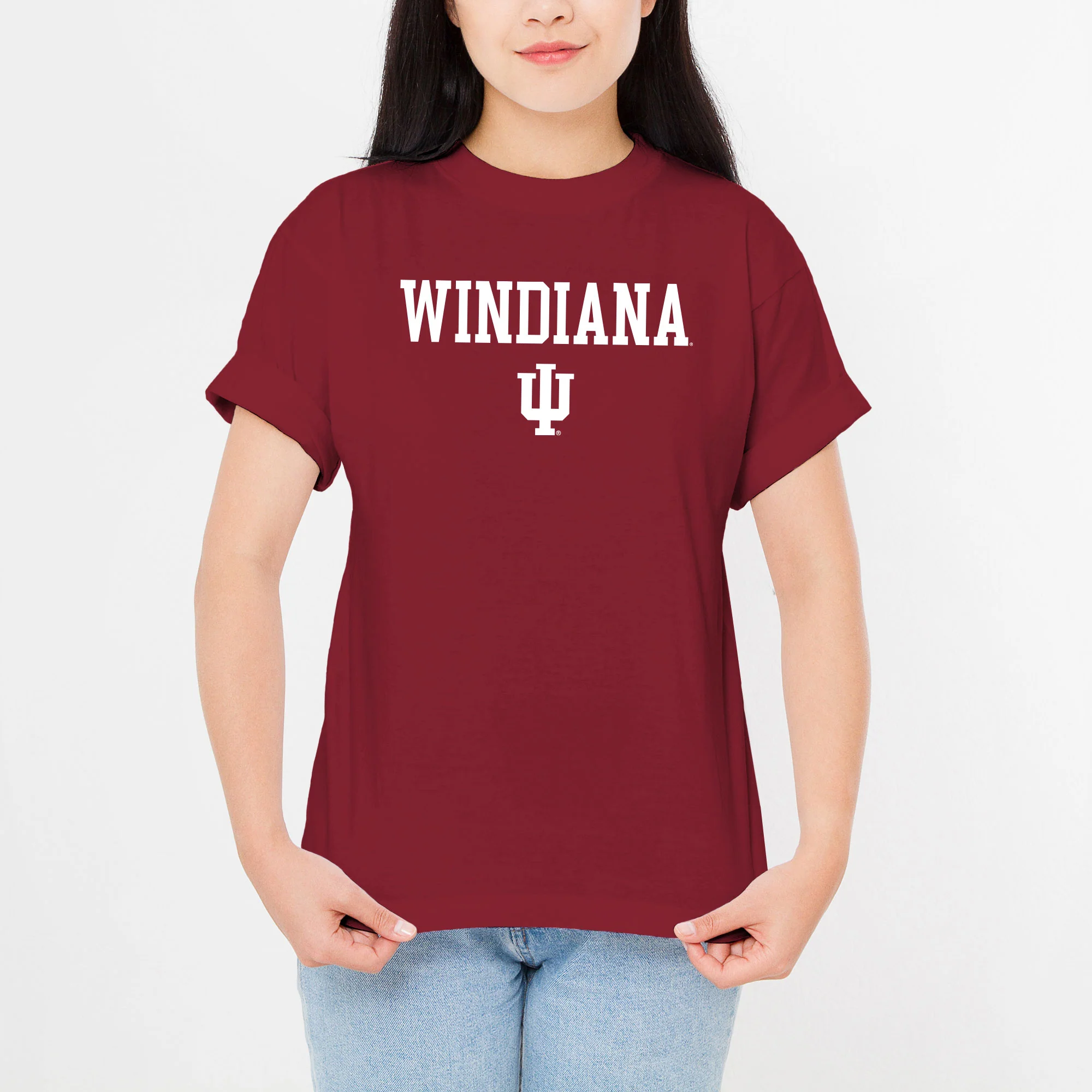 WINdiana Block T-Shirt - Cardinal - Image 4