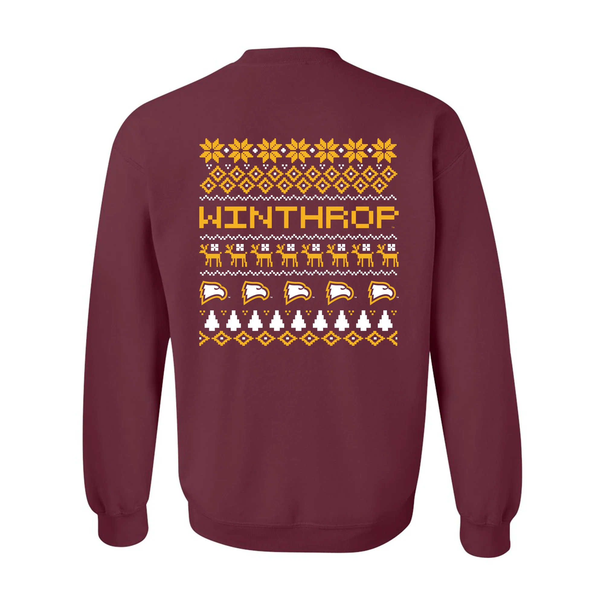 Winthrop Holiday Sweater Crewneck - Maroon - Image 3