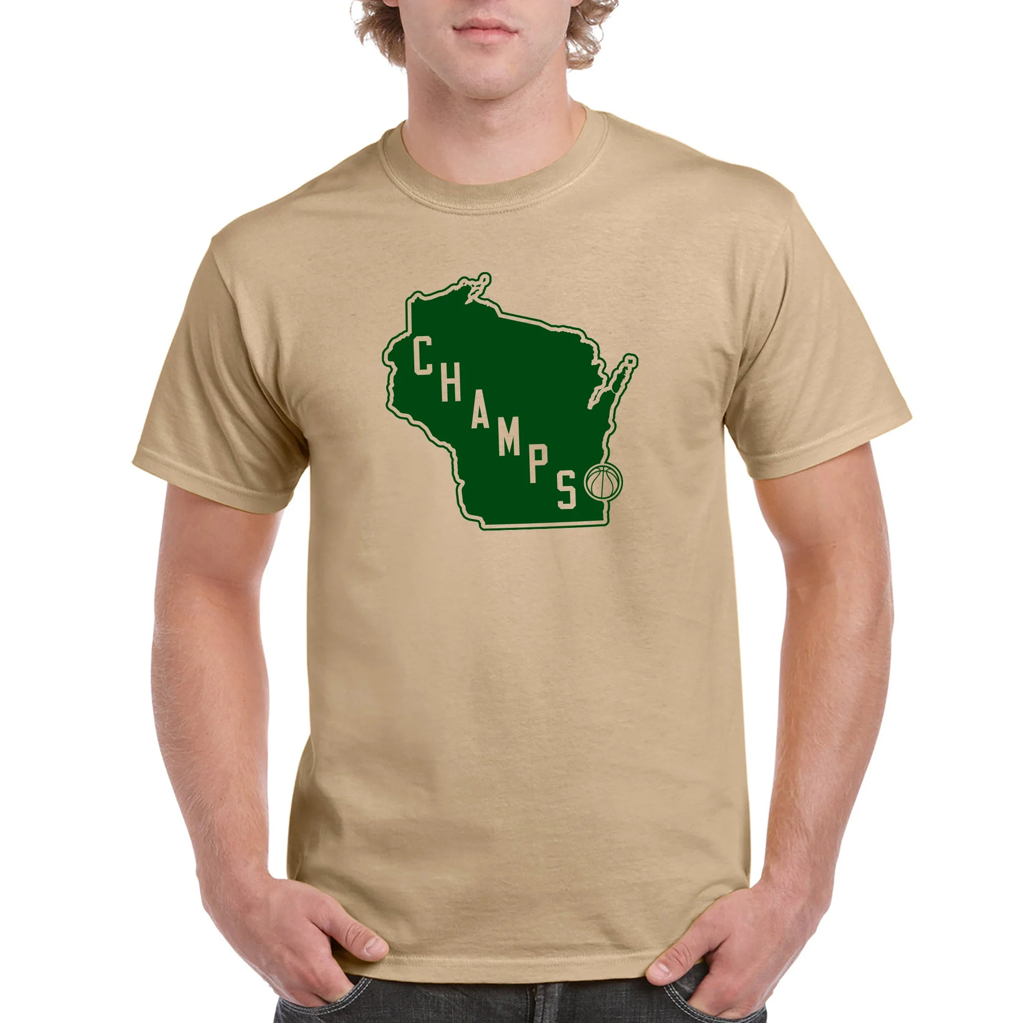 Wisconsin Champs - Milwaukee T-Shirt - Vegas Gold - Image 4