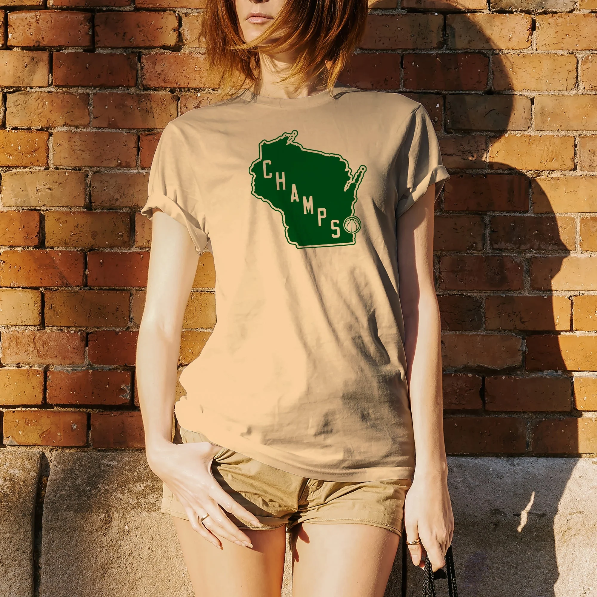 Wisconsin Champs - Milwaukee T-Shirt - Vegas Gold - Image 5