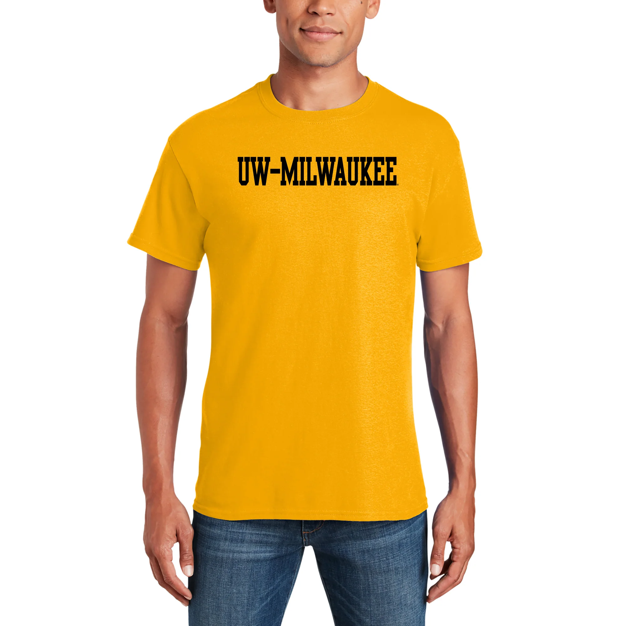 Wisconsin-Milwaukee Panthers Basic Block T Shirt - Gold - Image 3