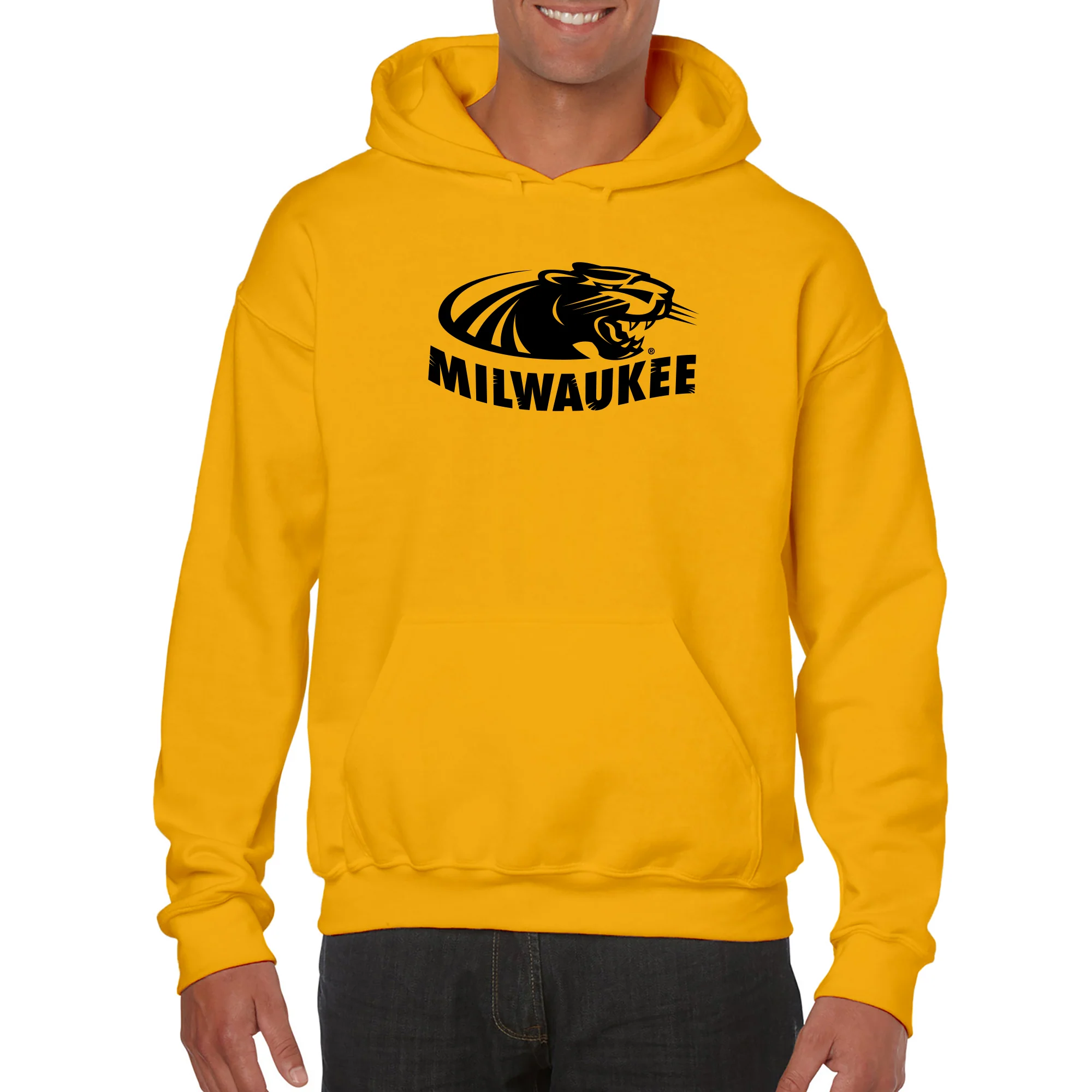 Wisconsin-Milwaukee Panthers Primary Logo Hoodie - Gold - Image 3