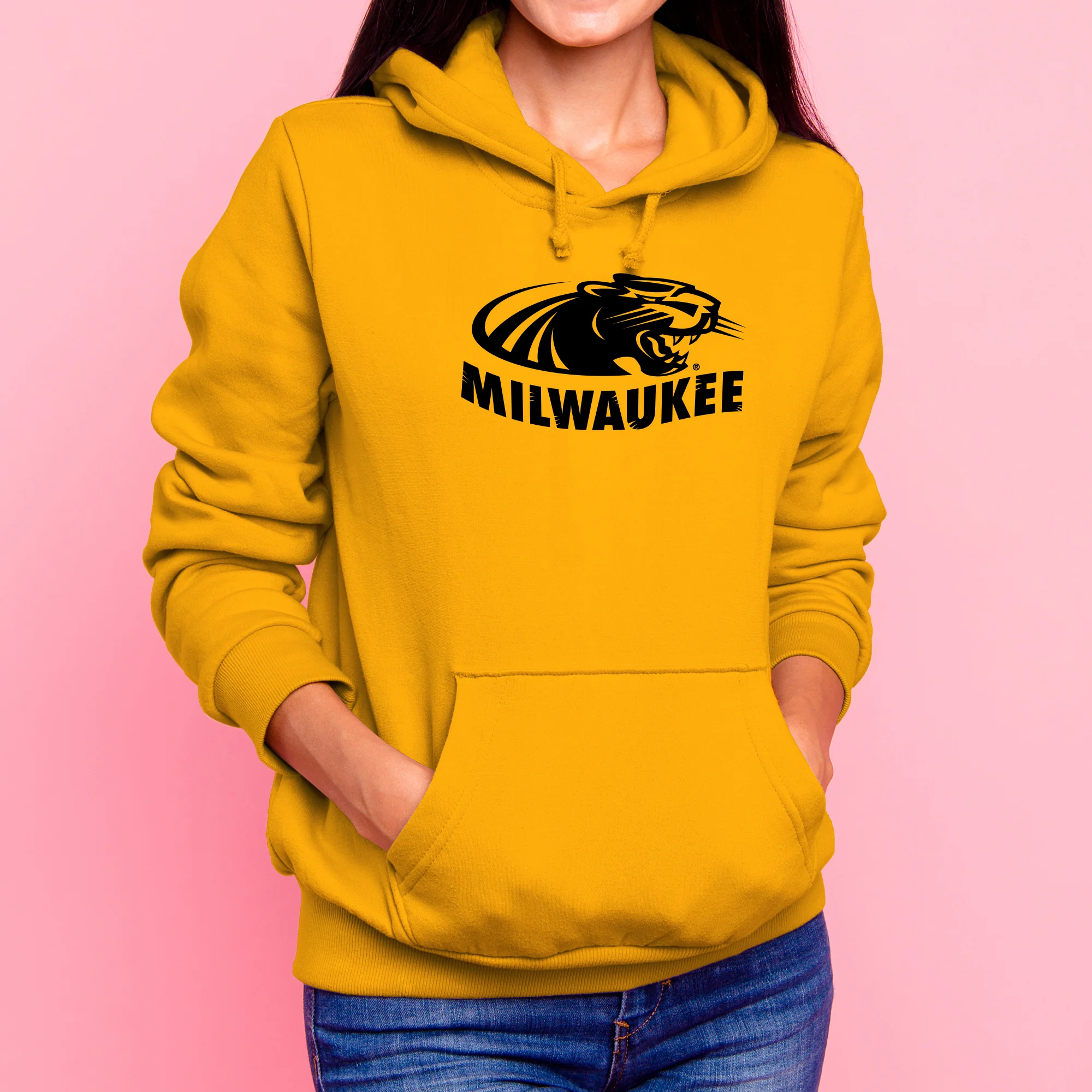 Wisconsin-Milwaukee Panthers Primary Logo Hoodie - Gold - Image 4