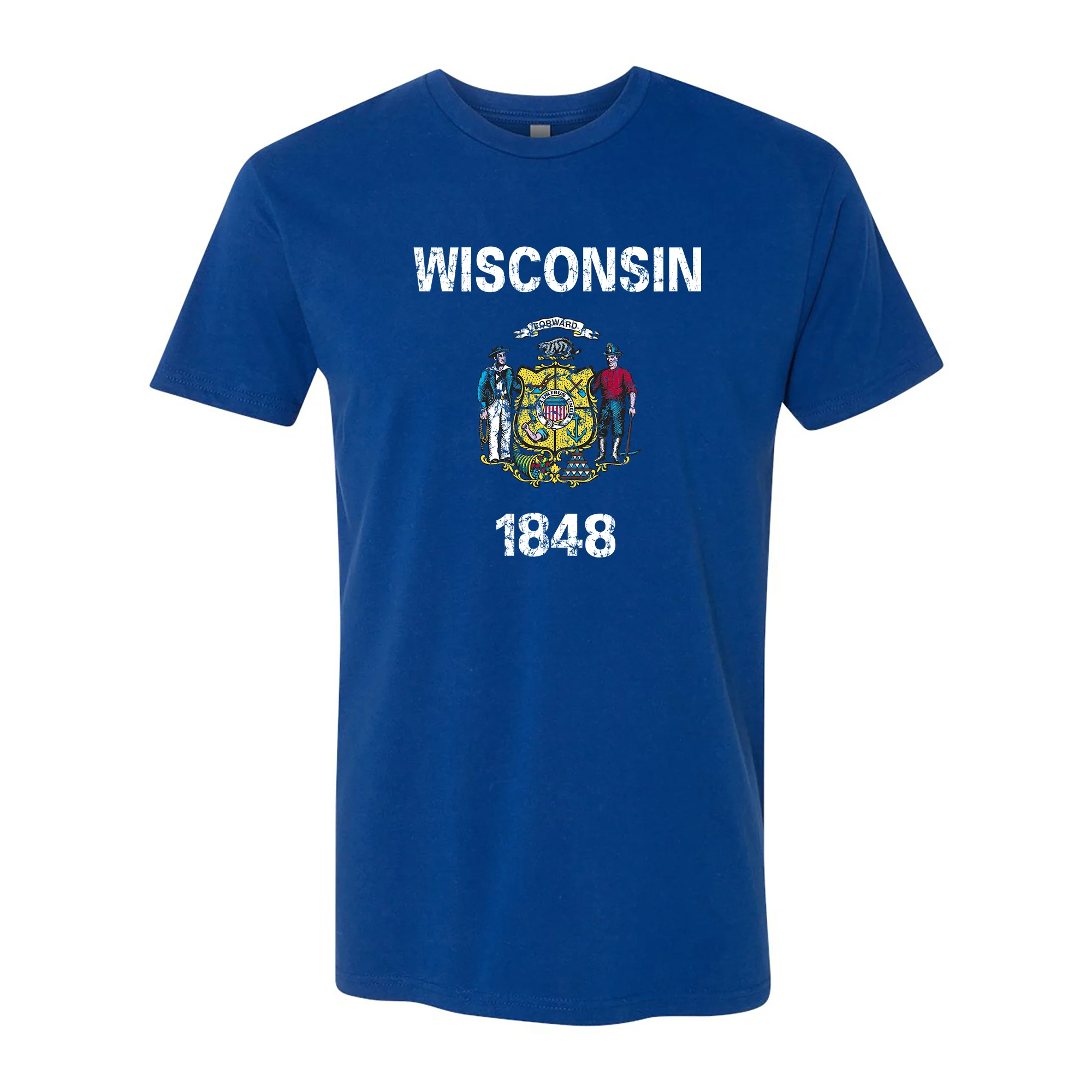 Wisconsin State Flag NLA T-Shirt - Royal