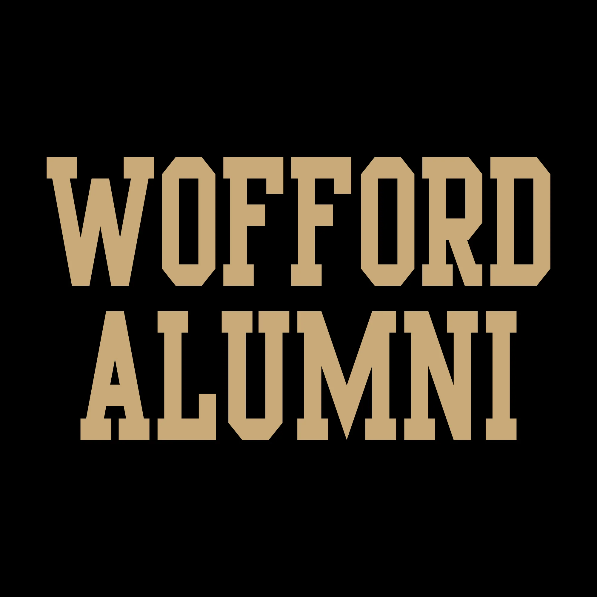 Wofford College Terriers Alumni Basic Block T Shirt - Black - Image 2