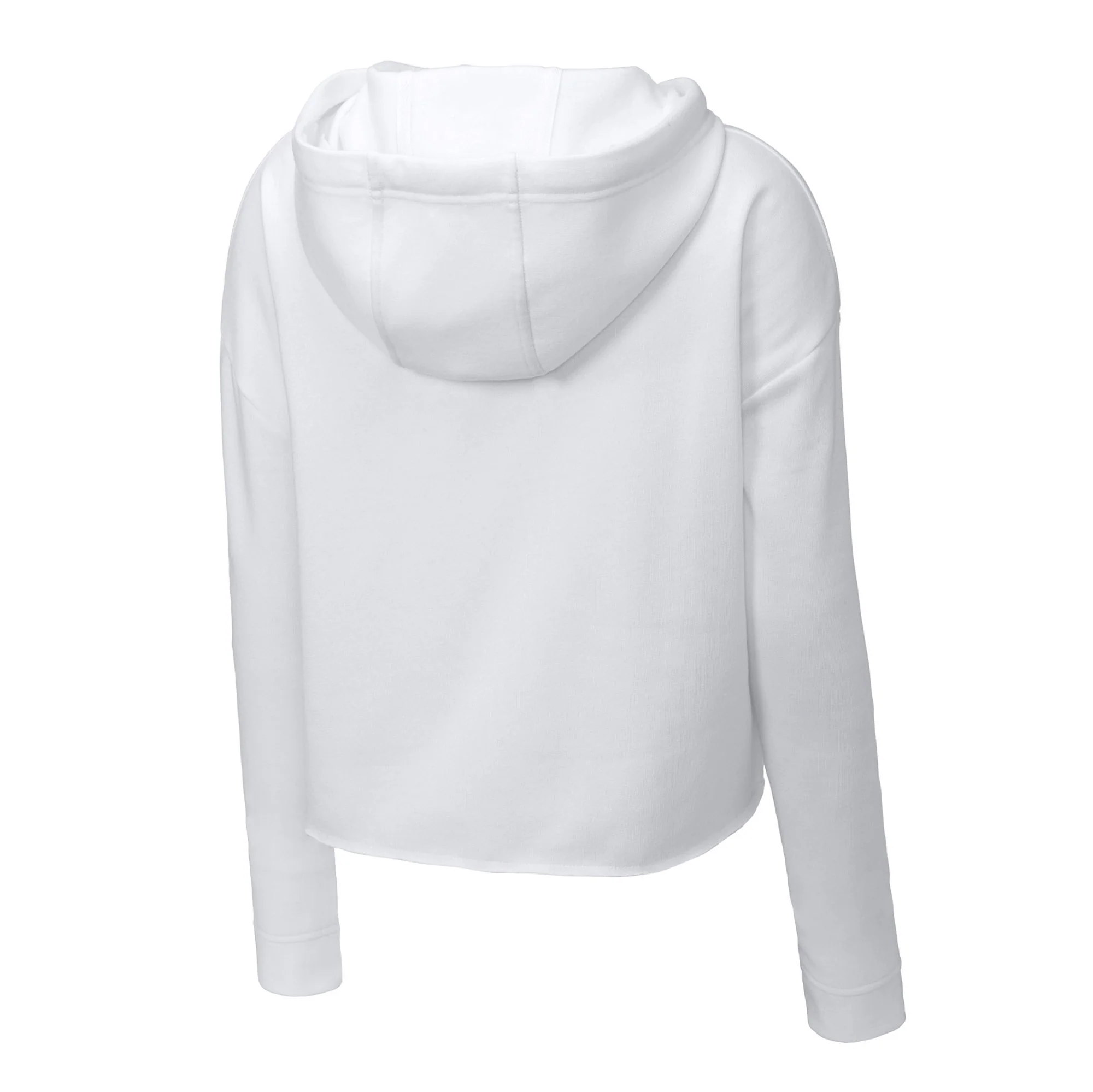 Wolverines Arch Outline Women's Crop Hoodie - White Triad - Image 3