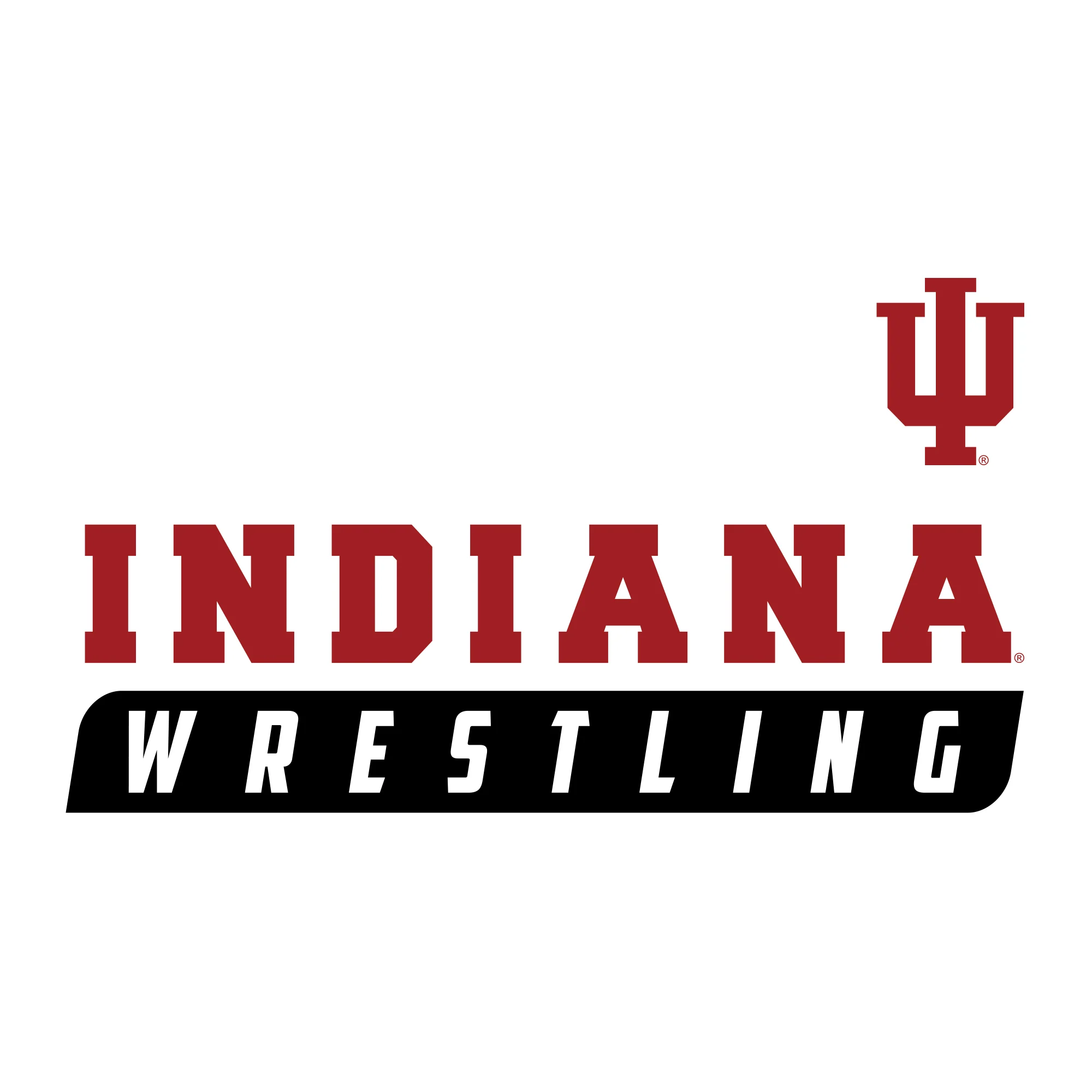 Indiana University Hoosiers Wrestling Slant Heavy Blend Hoodie - White - Image 2