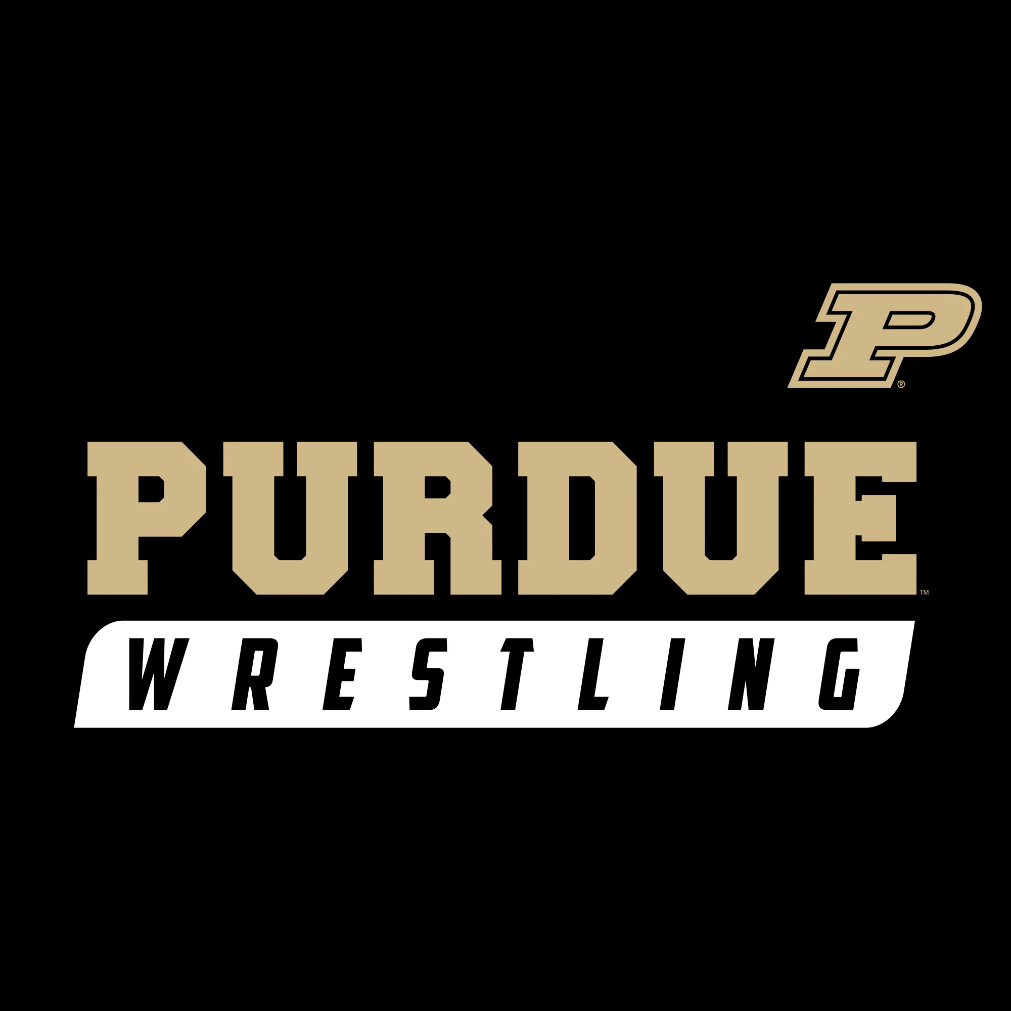 Purdue University Boilermakers Wrestling Slant Heavy Blend Hoodie - Black - Image 2