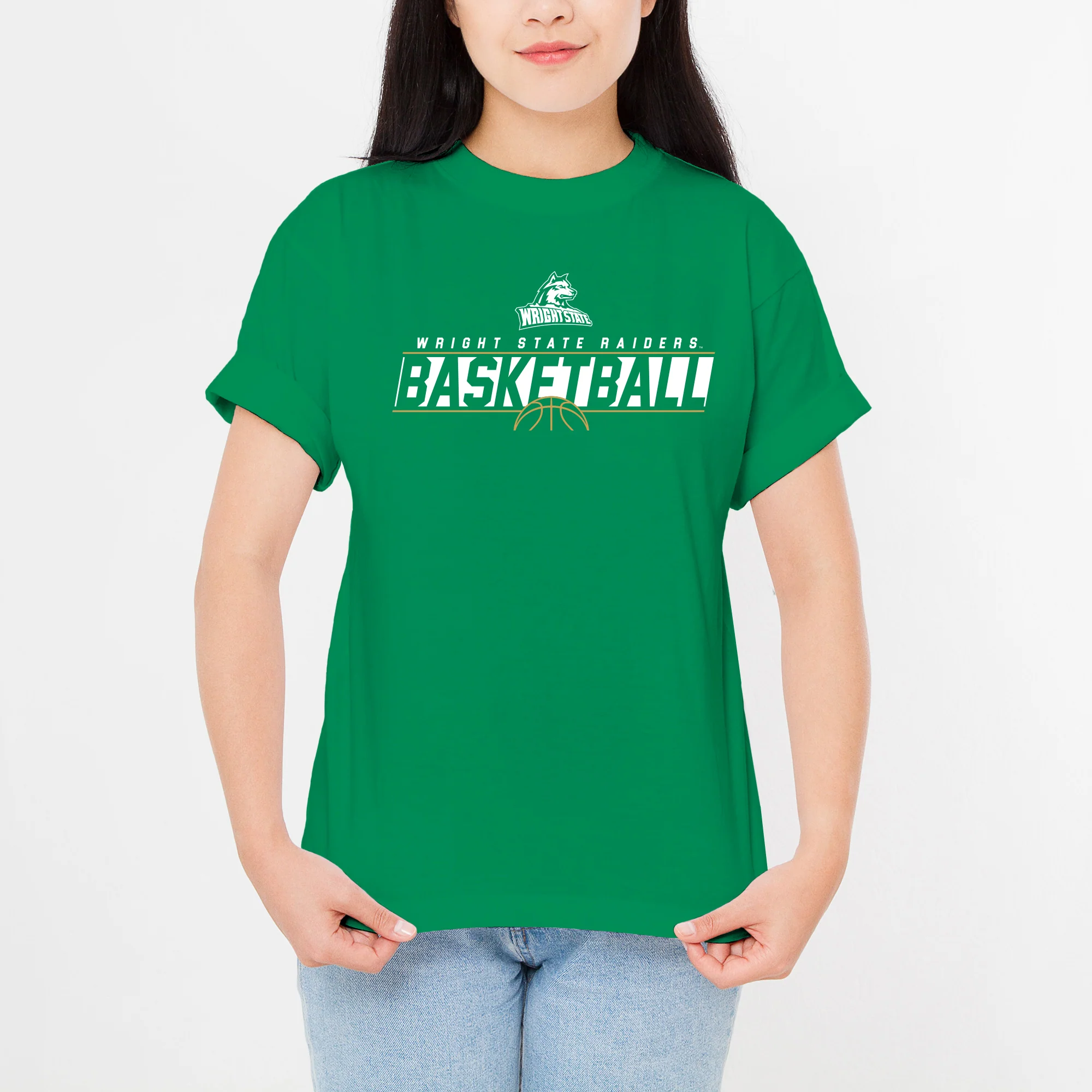 Wright State Raiders Basketball Charge T Shirt - Irish Green - Image 4