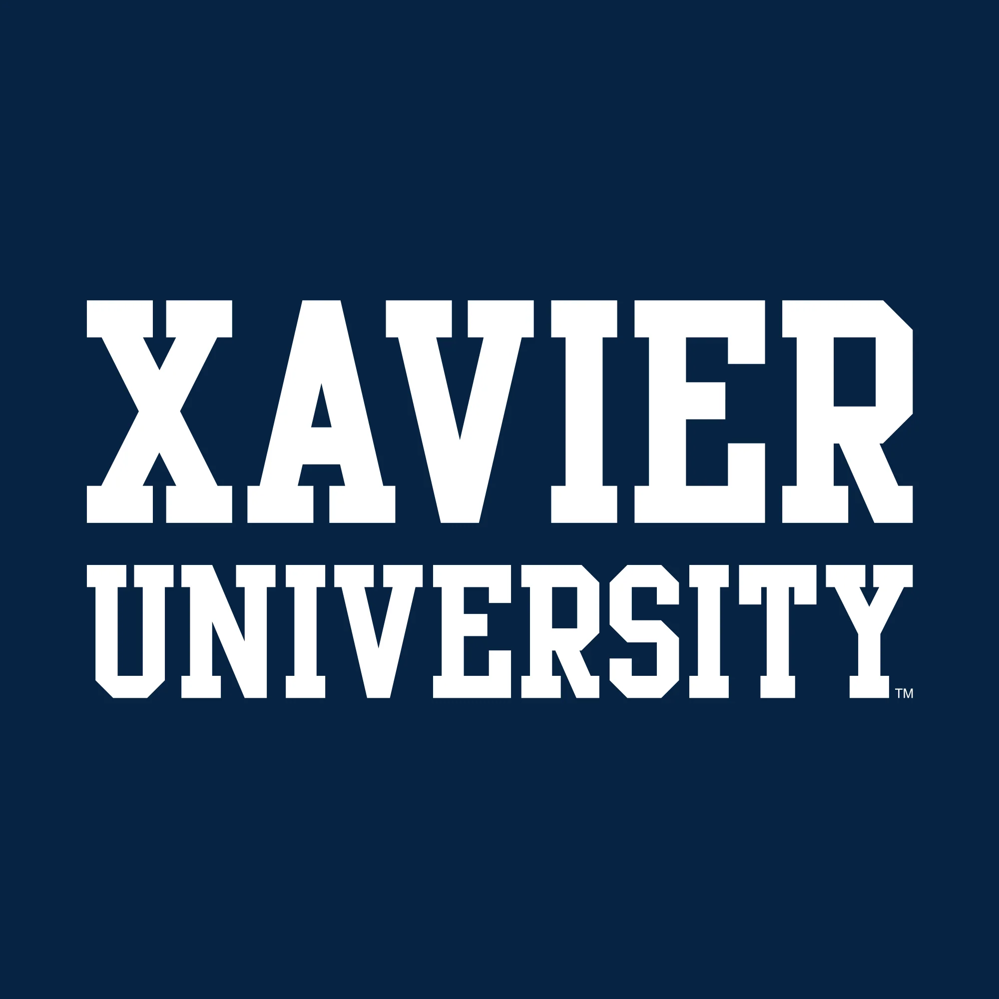 Xavier University Musketeers Basic Block Crewneck Sweatshirt - Navy - Image 2