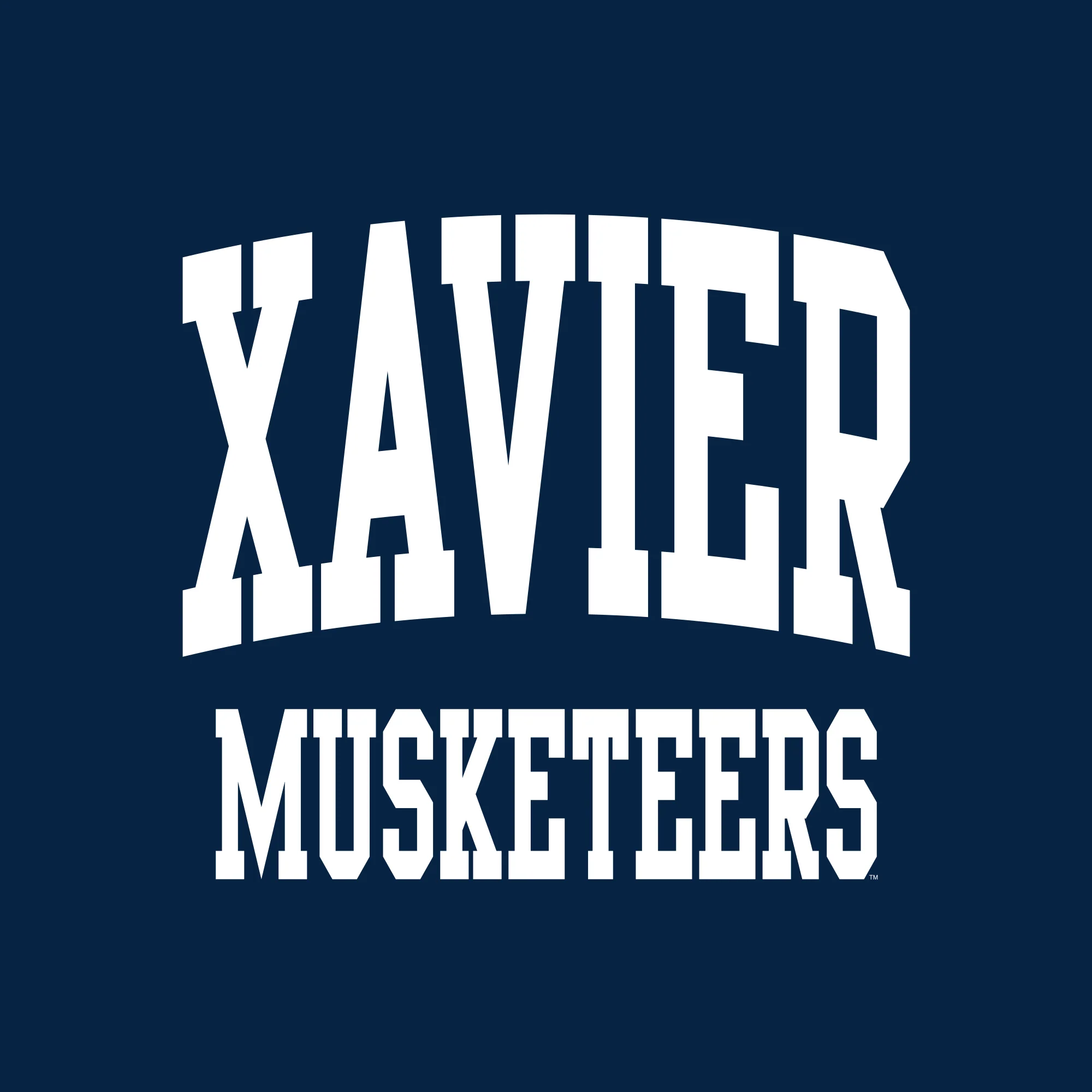 Xavier University Musketeers Front Back Print Heavy Blend Hoodie - Navy - Image 2