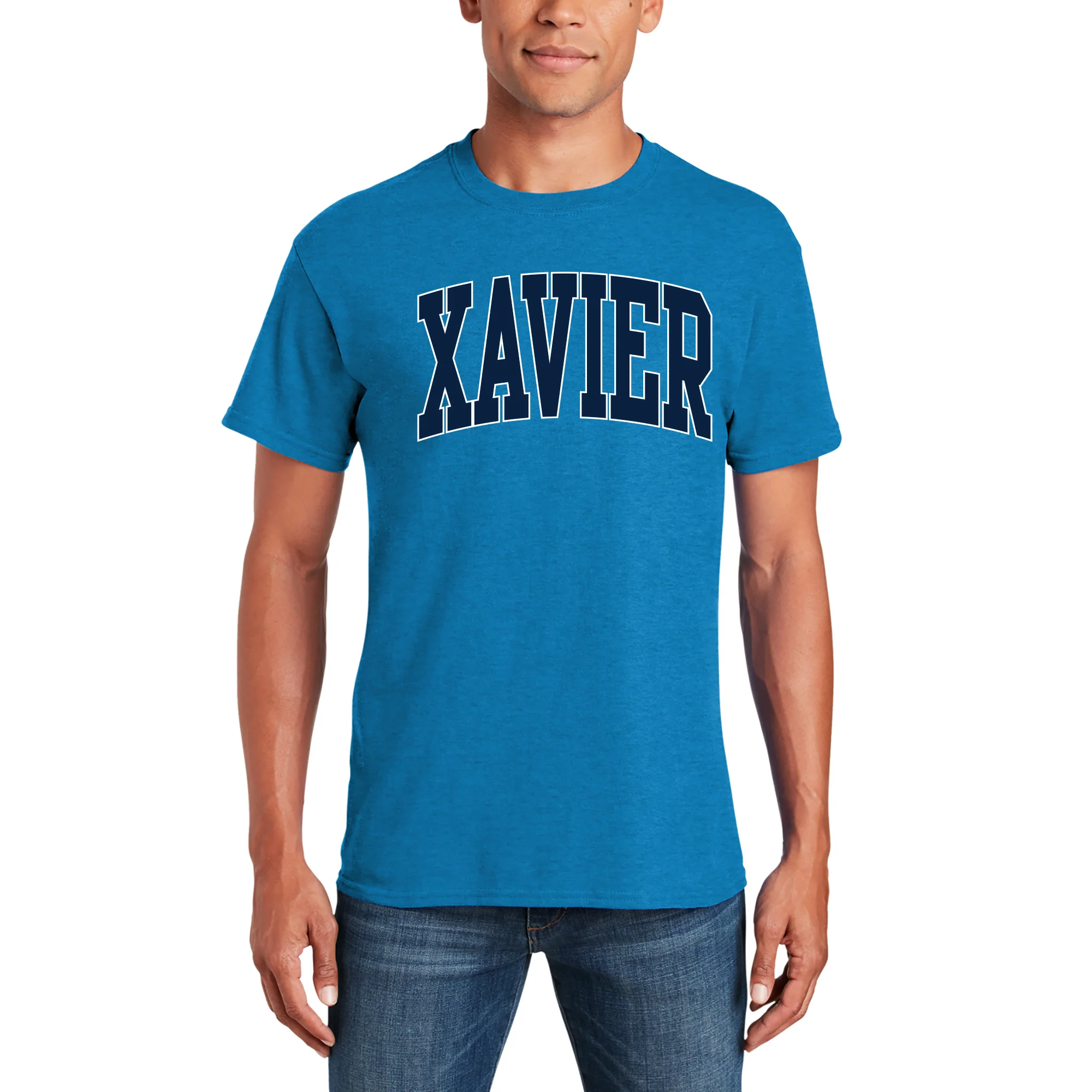 Xavier Musketeers Mega Arch T-Shirt - Heather Sapphire - Image 3