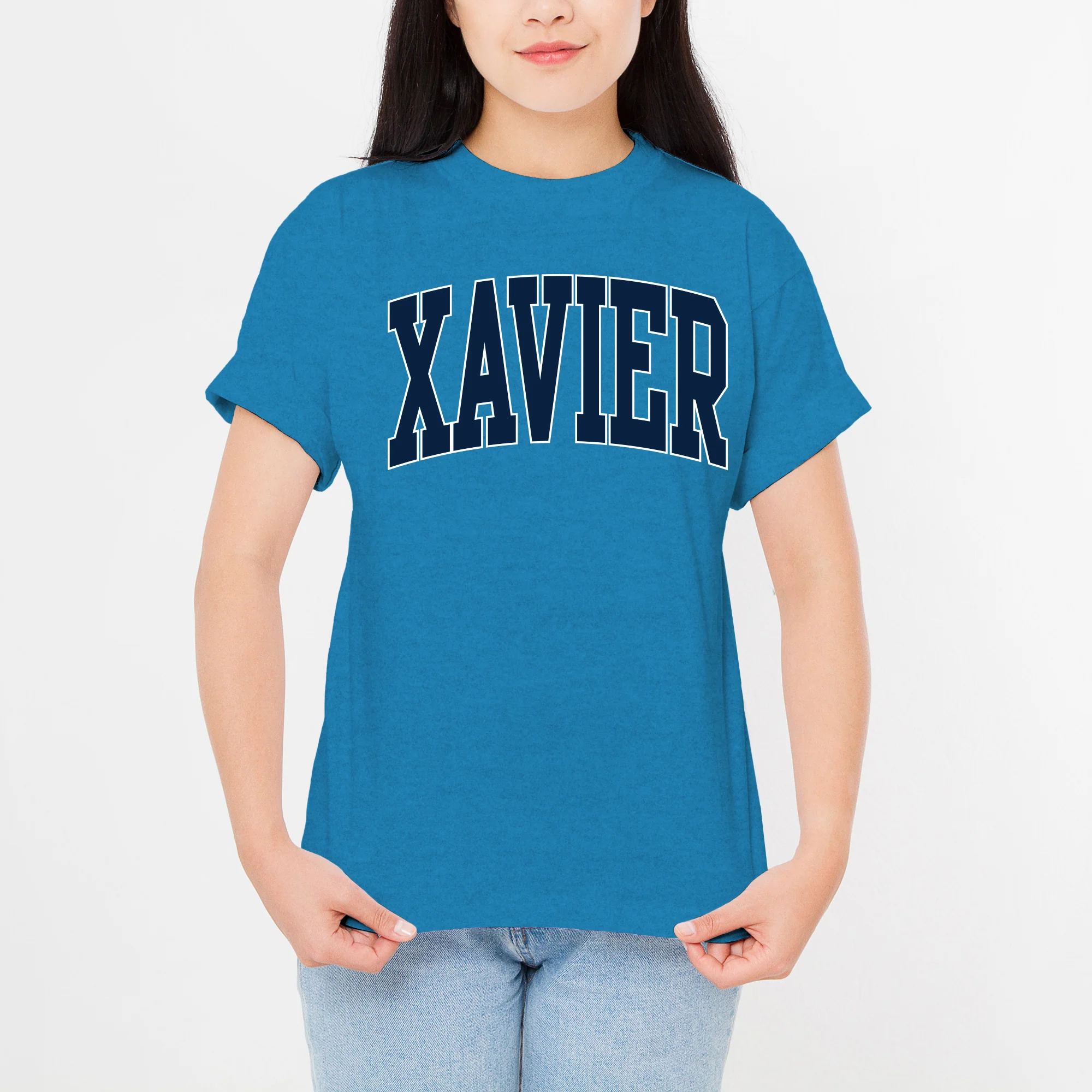 Xavier Musketeers Mega Arch T-Shirt - Heather Sapphire - Image 4