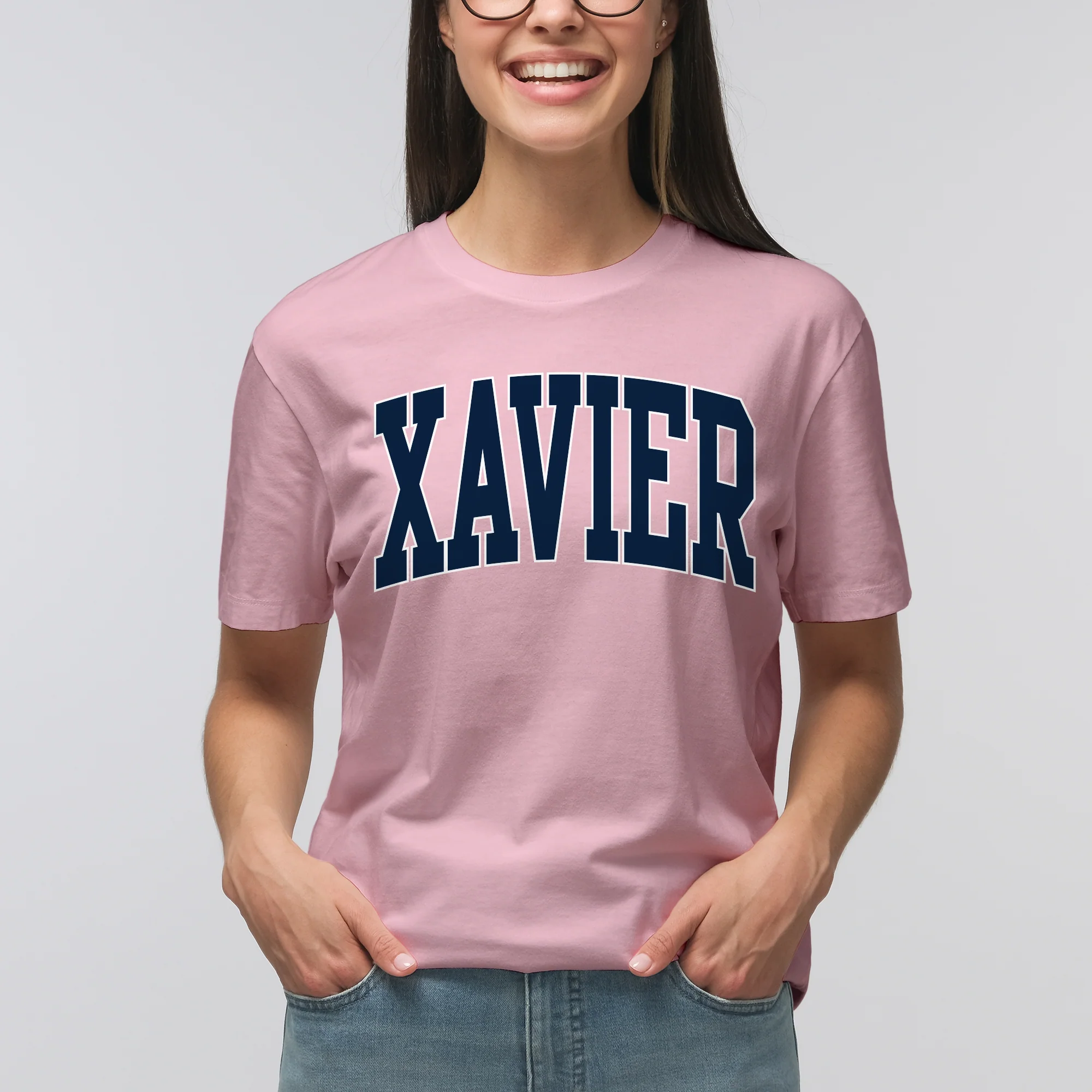 Xavier Musketeers Mega Arch T-Shirt - Light Pink - Image 4
