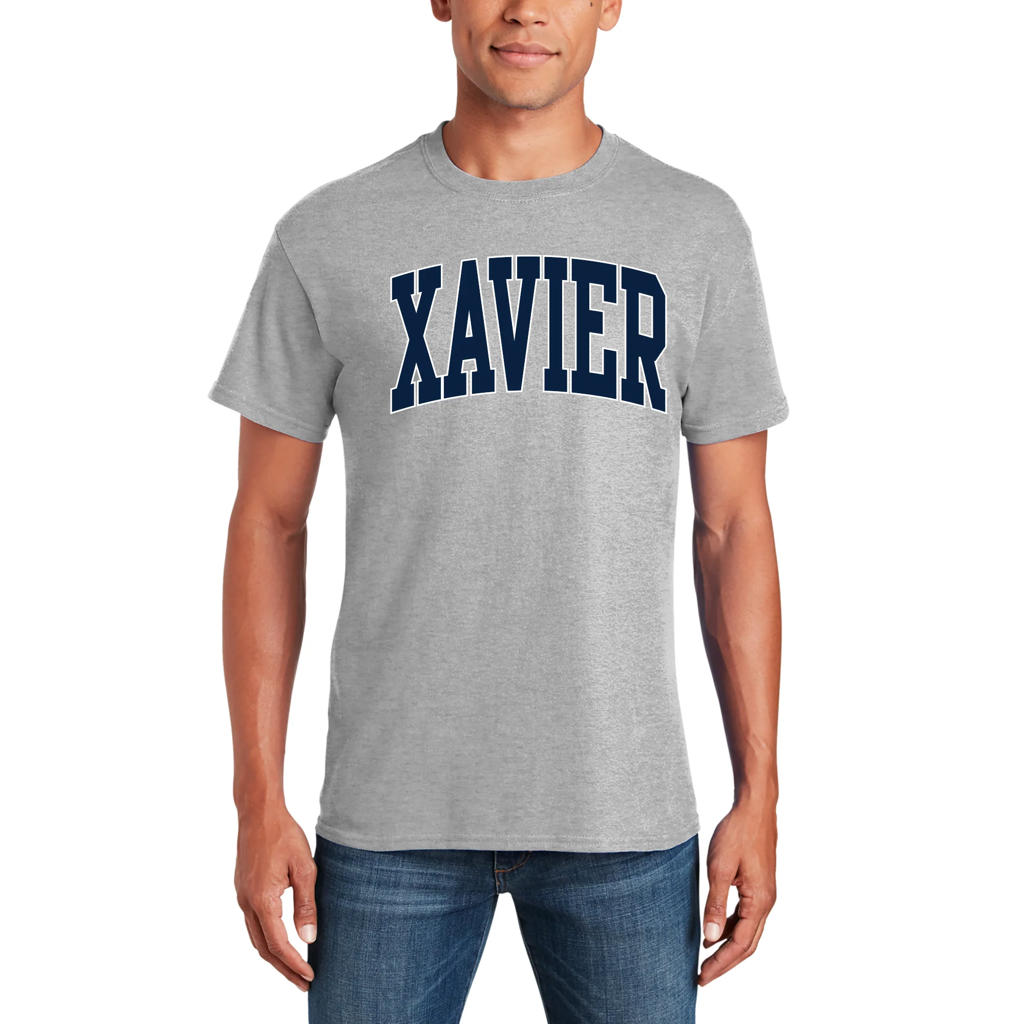 Xavier Musketeers Mega Arch T-Shirt - Sport Grey - Image 3