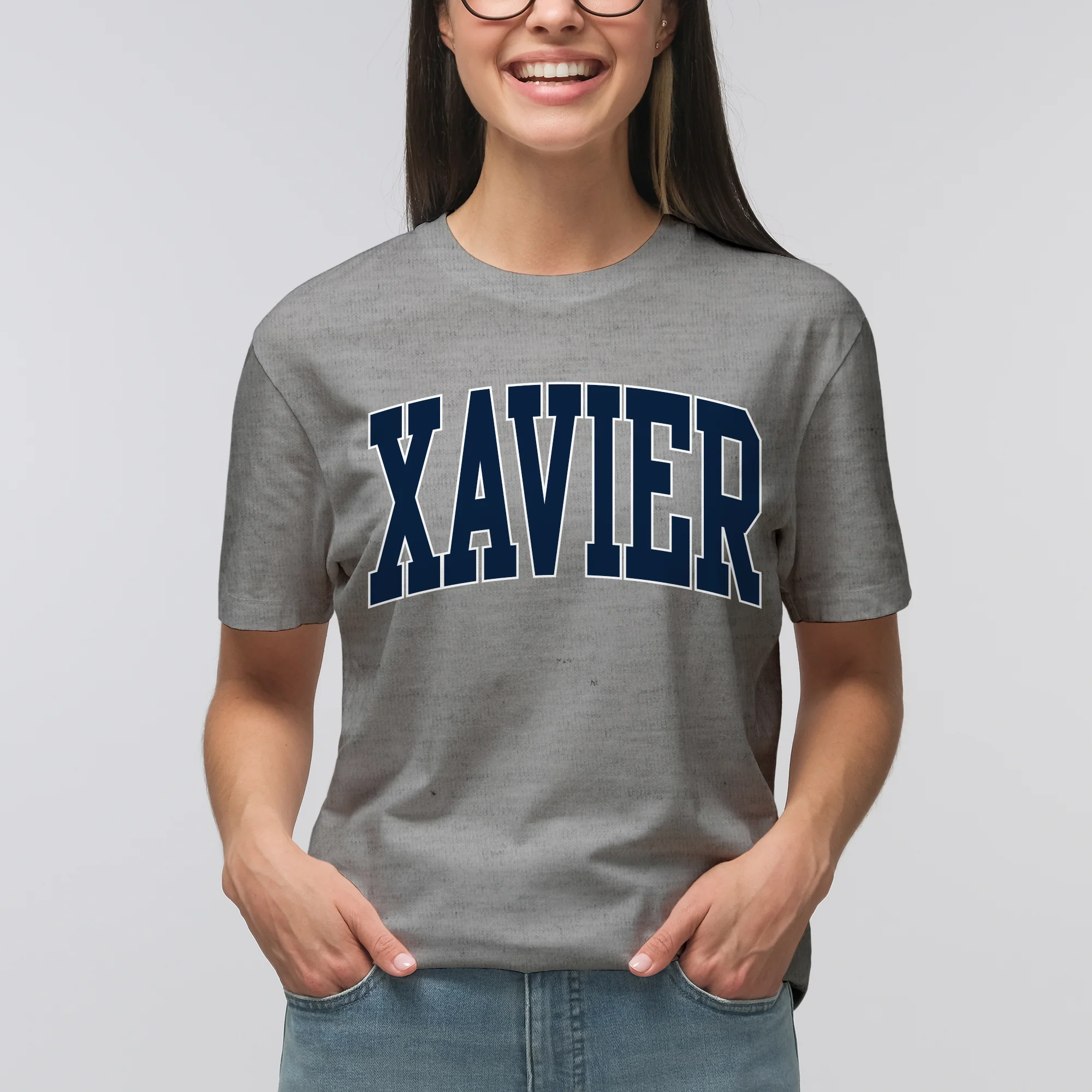 Xavier Musketeers Mega Arch T-Shirt - Sport Grey - Image 4