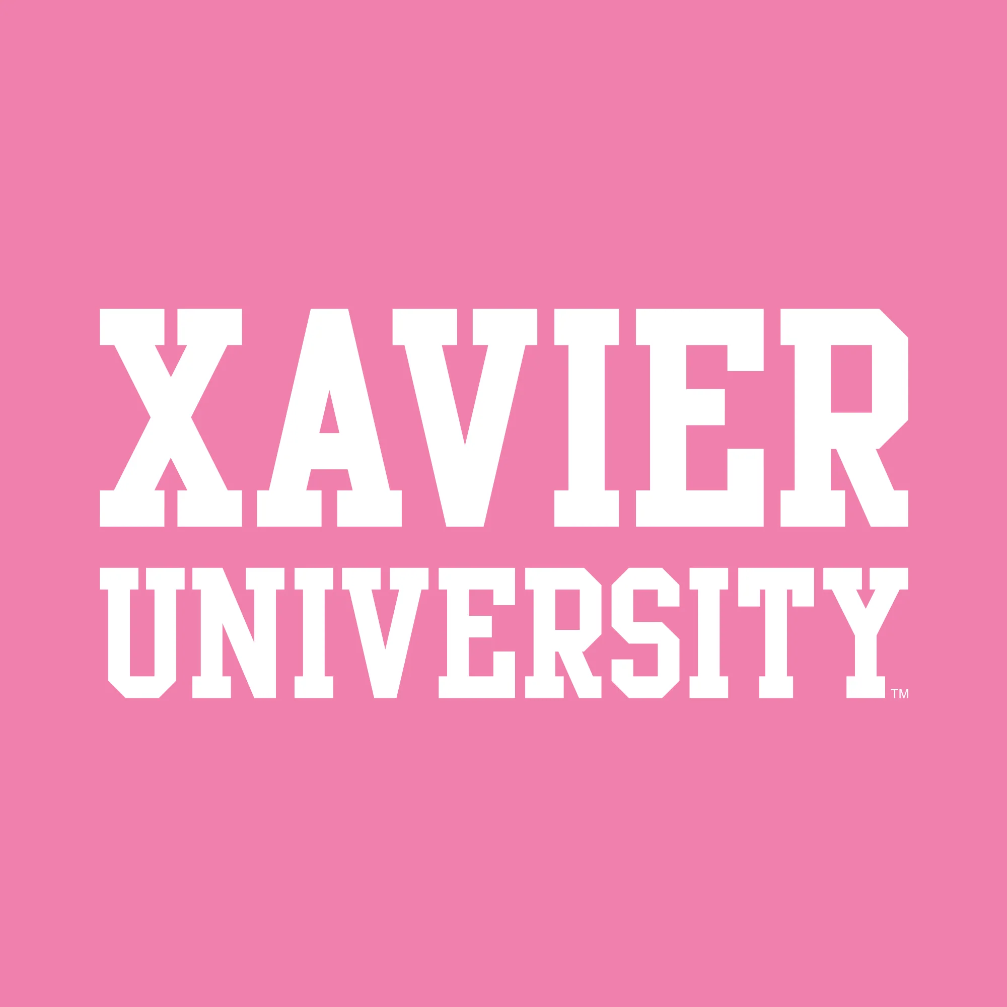 Xavier University Musketeers Basic Block Short Sleeve T Shirt - Azalea - Image 2