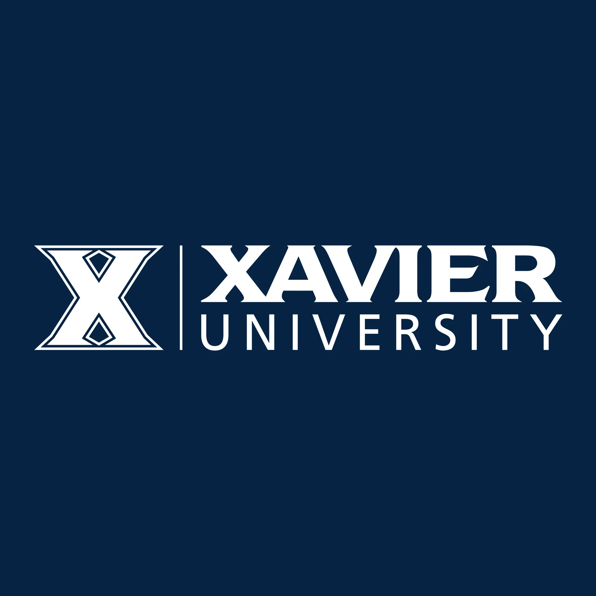 Xavier University Musketeers Institutional Logo Long Sleeve T Shirt - Navy - Image 2