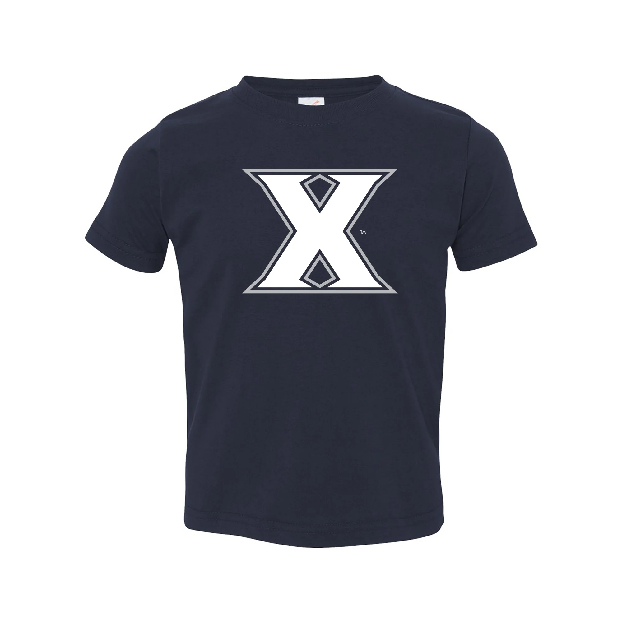 Xavier University Musketeers Primary Logo Toddler Short Sleeve T Shirt - Navy