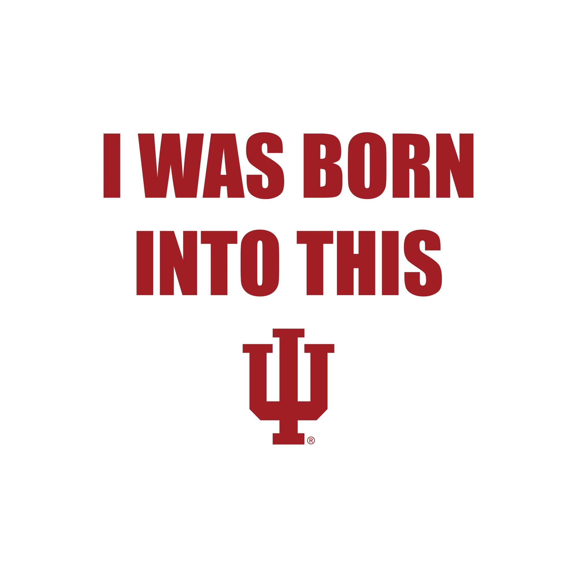 Indiana Hoosiers Born Into This Infant Creeper Bodysuit - White - Image 2